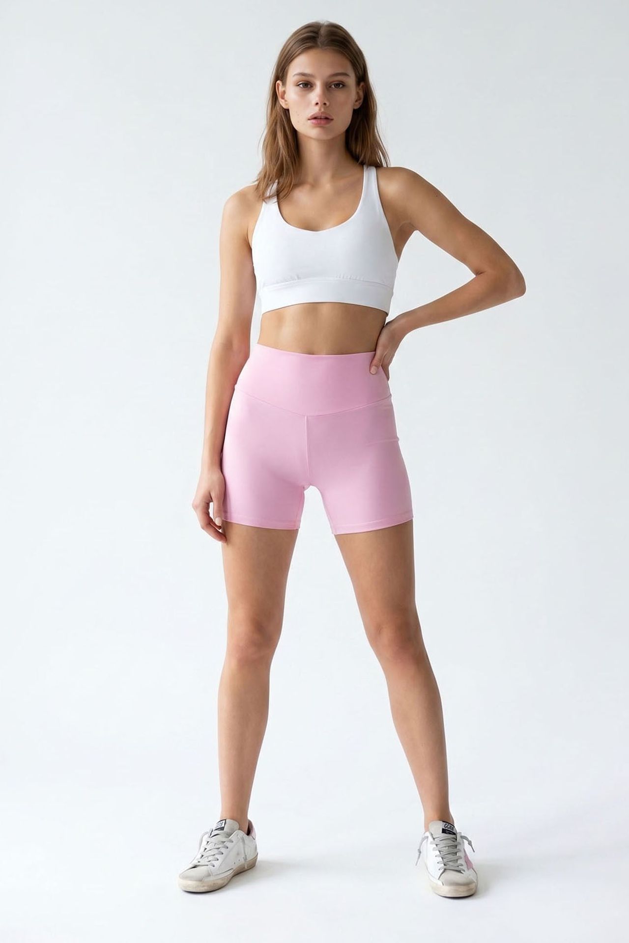 MIXRAY High-Waist Skinny Cycling Shorts 3