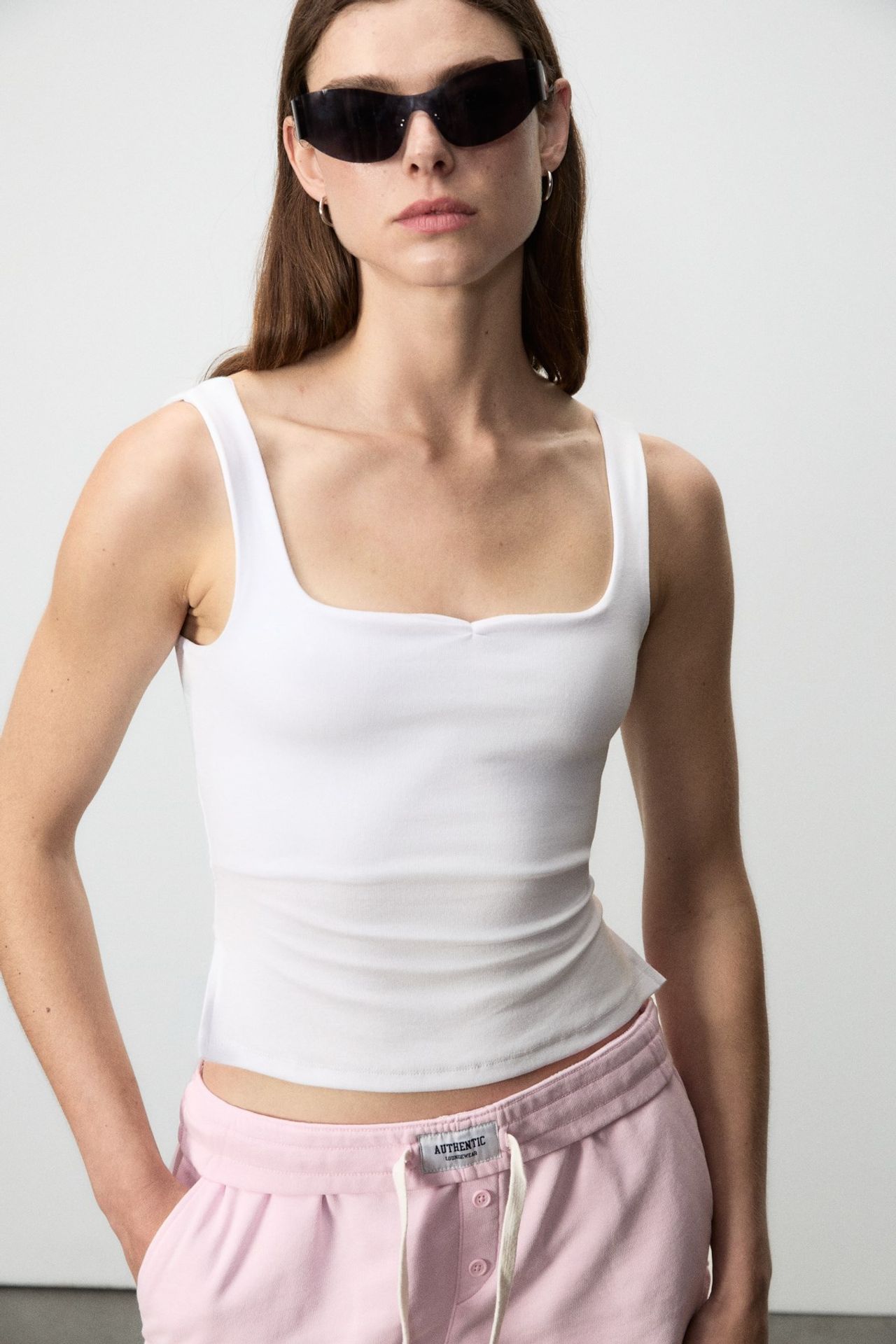 GRIMELANGE Long Sleeve U-Neck Cami Blouse 1