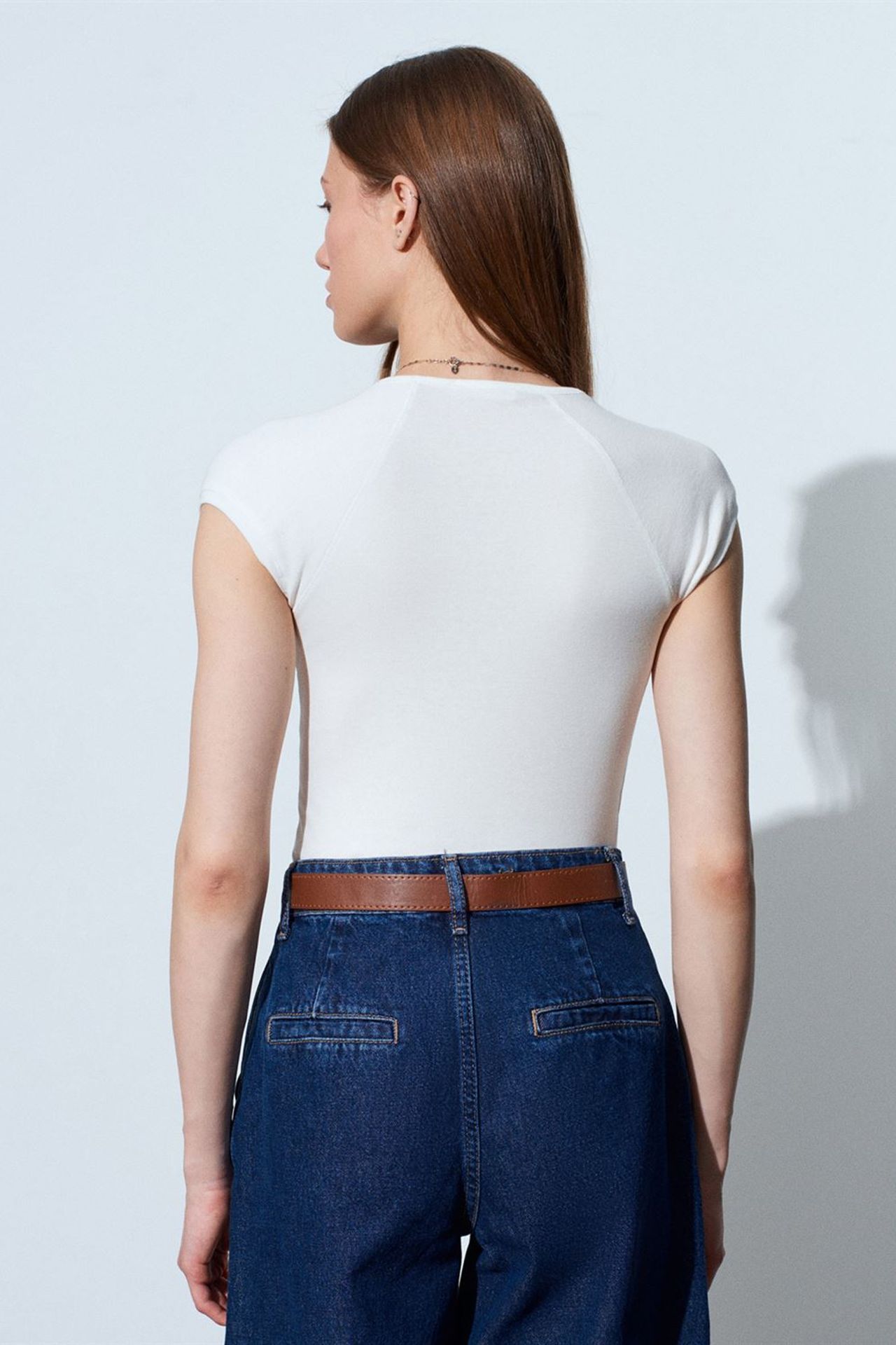 DILVIN Slim Fit Crop Jersey Top 2