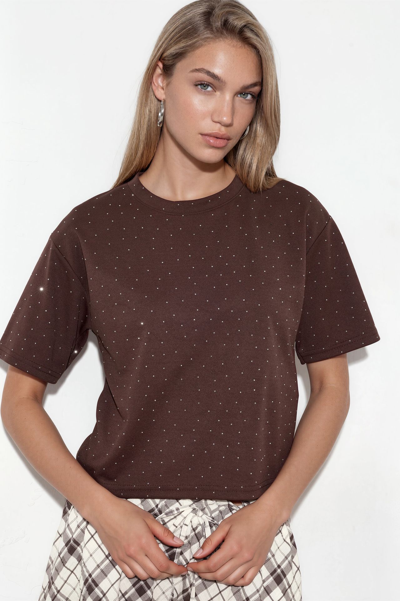 BDART Stone Detailed Crew Neck T-Shirt 1