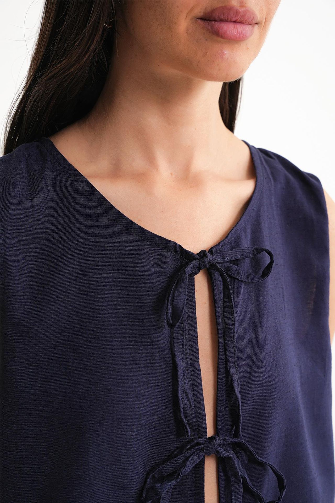 Mixray Frilly Tie Front Blouse 5
