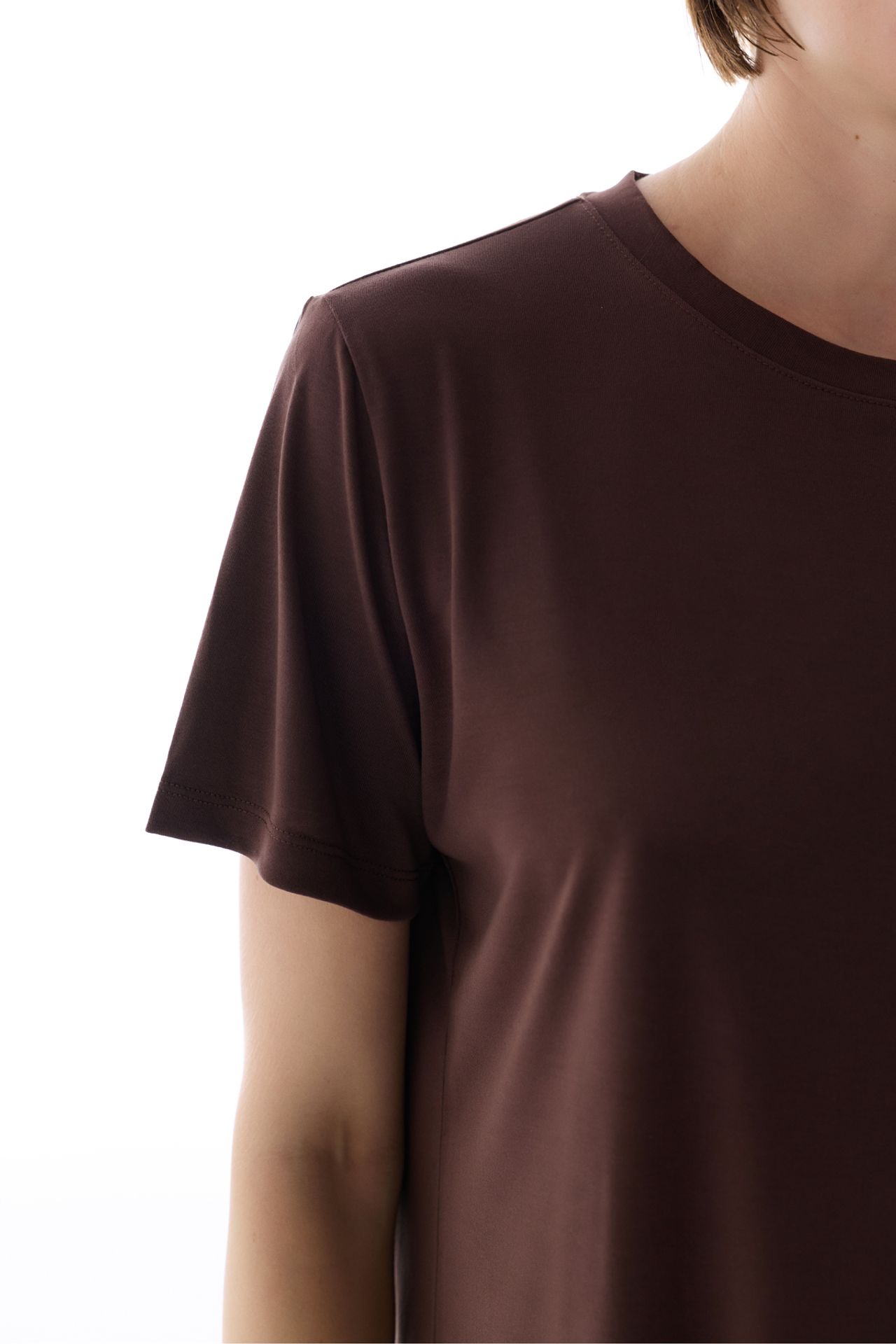 PENTI Women's Modal T-Shirt Crew Neck 4