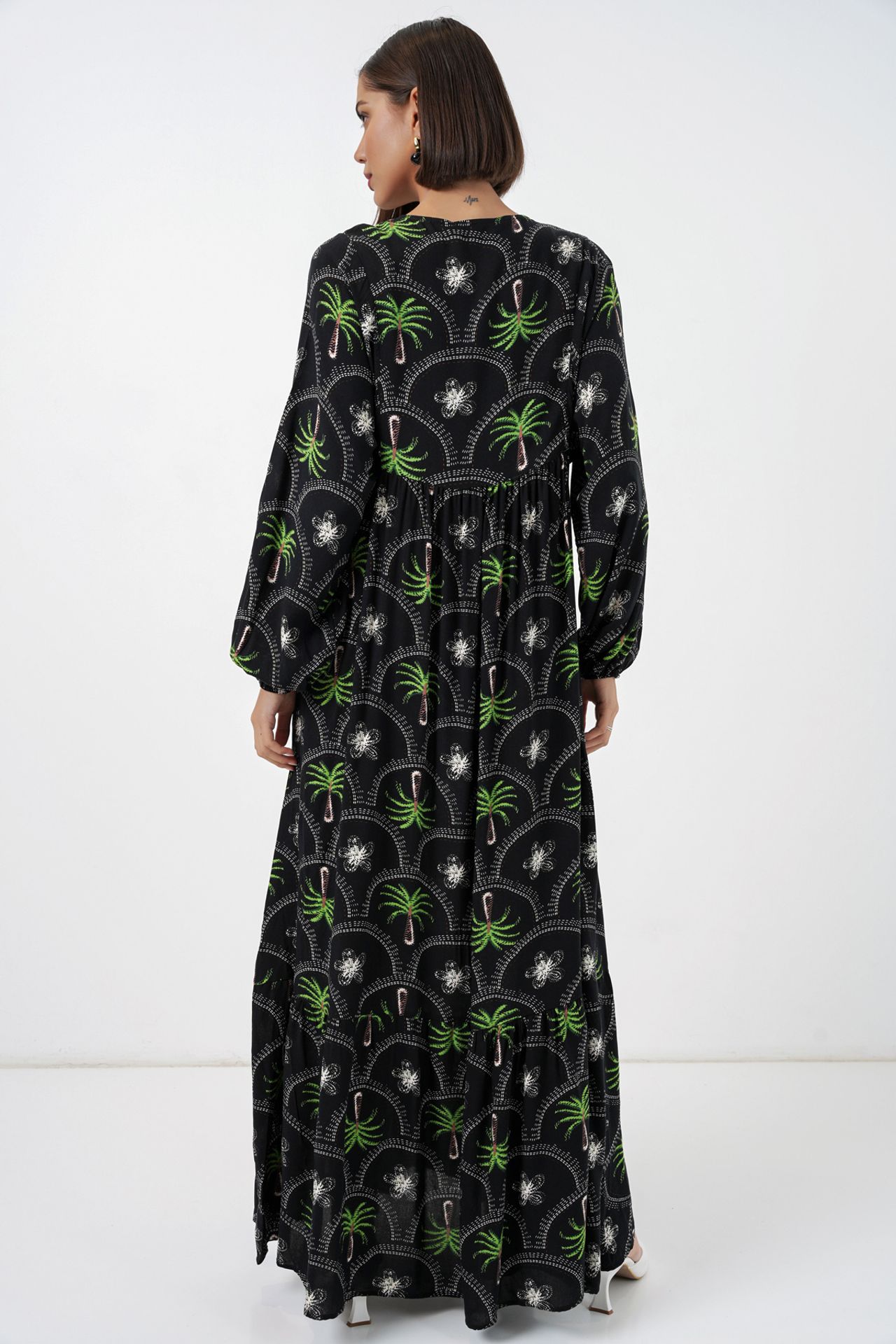 BDART Tropical Printed Maxi Dress with Button Closure 6