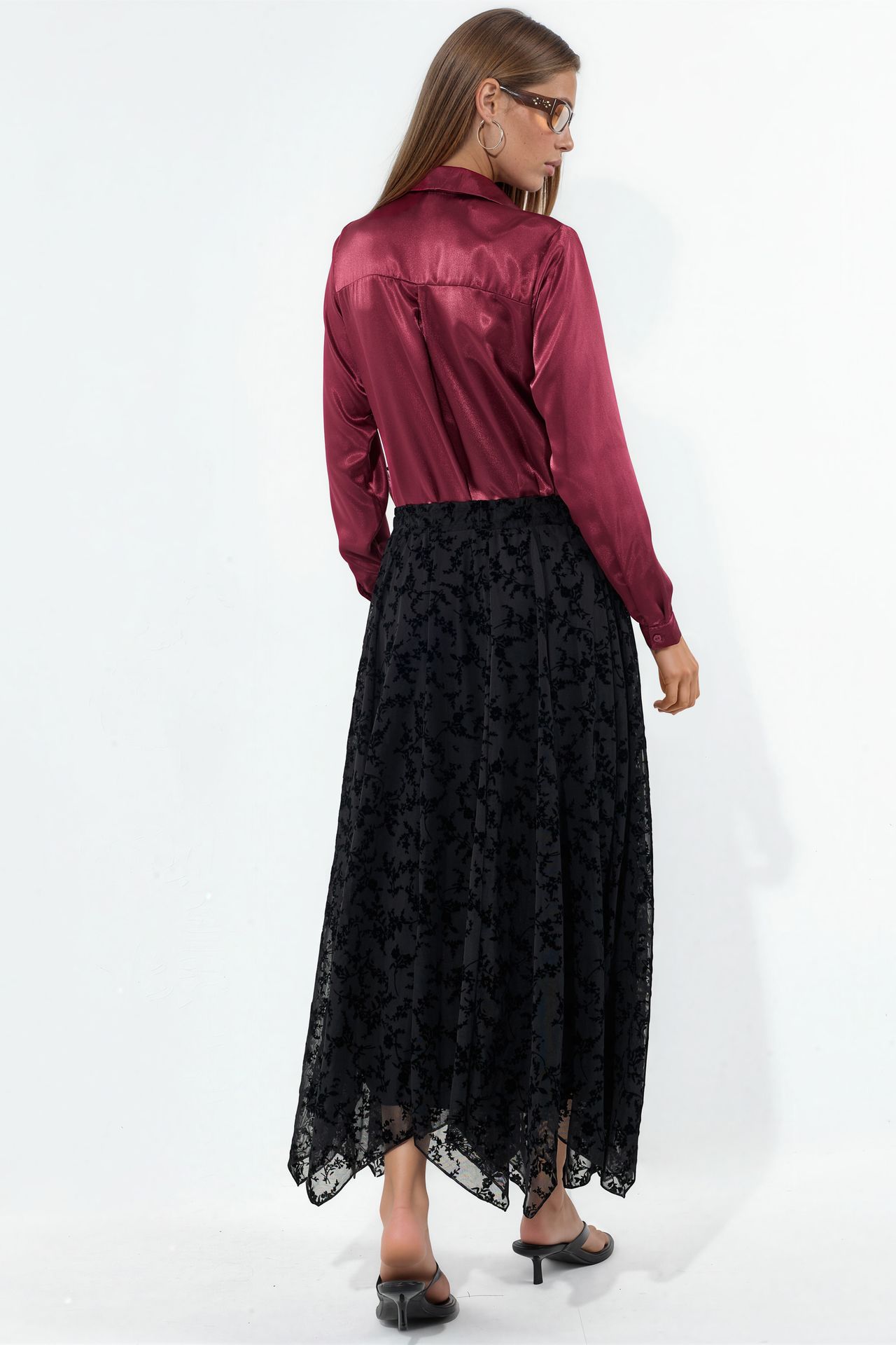 BDART High Waist Floral A-Line Maxi Skirt 3