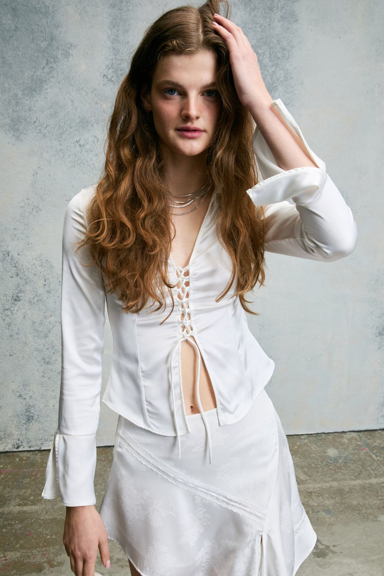 GRIMELANGE Fitted Shirt Collar Tie Shirt 4