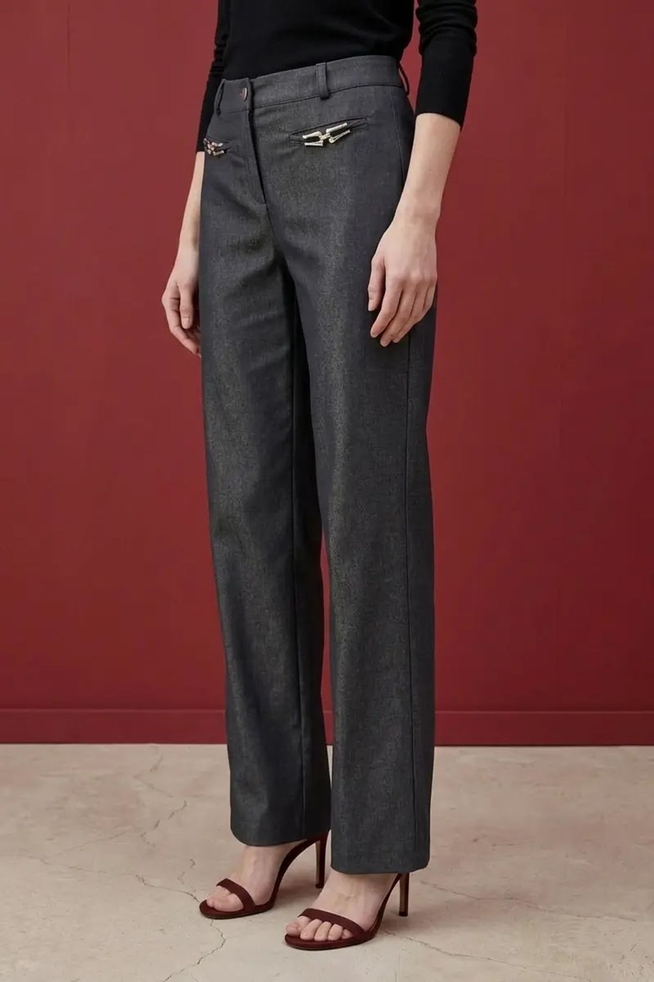 MY FASHION Straight Pants 1