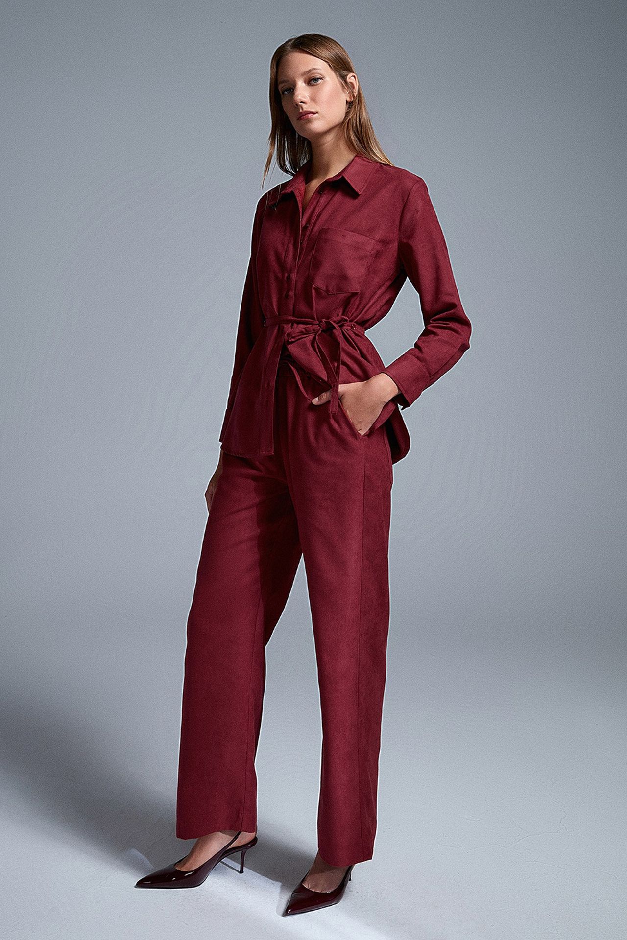 DILVIN Wide-Leg Pull-On Trousers 3
