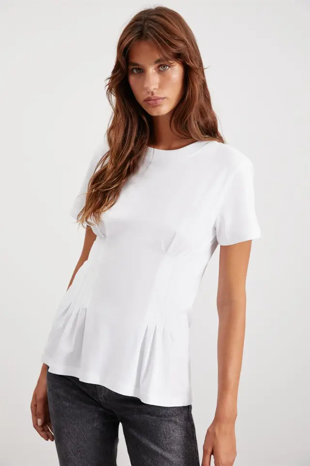 GRIMELANGE Corset Crew Neck T-Shirt