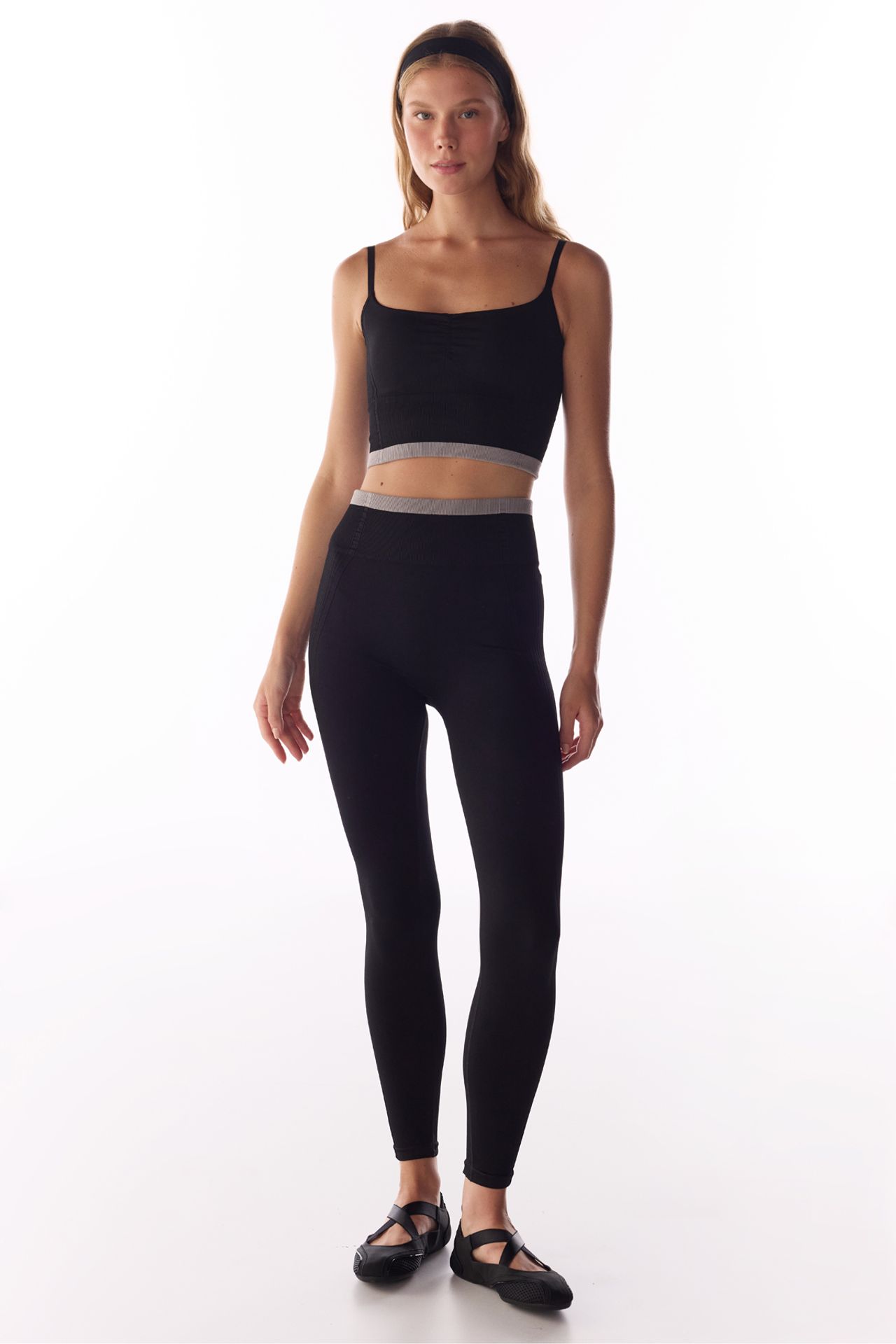 PENTI Women Seamless Leggings Line Waist Striped 5