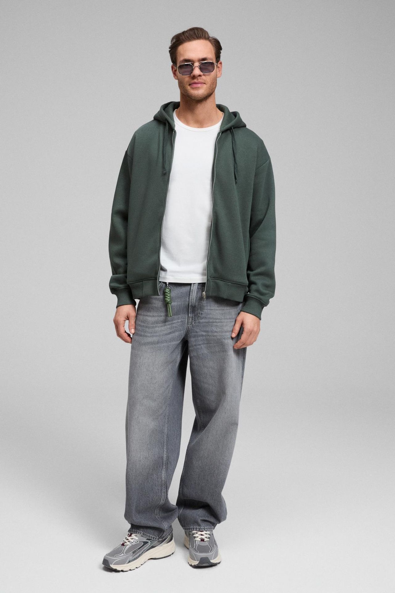 GRIMELANGE Oversized Hooded Zip Sweatshirt 4