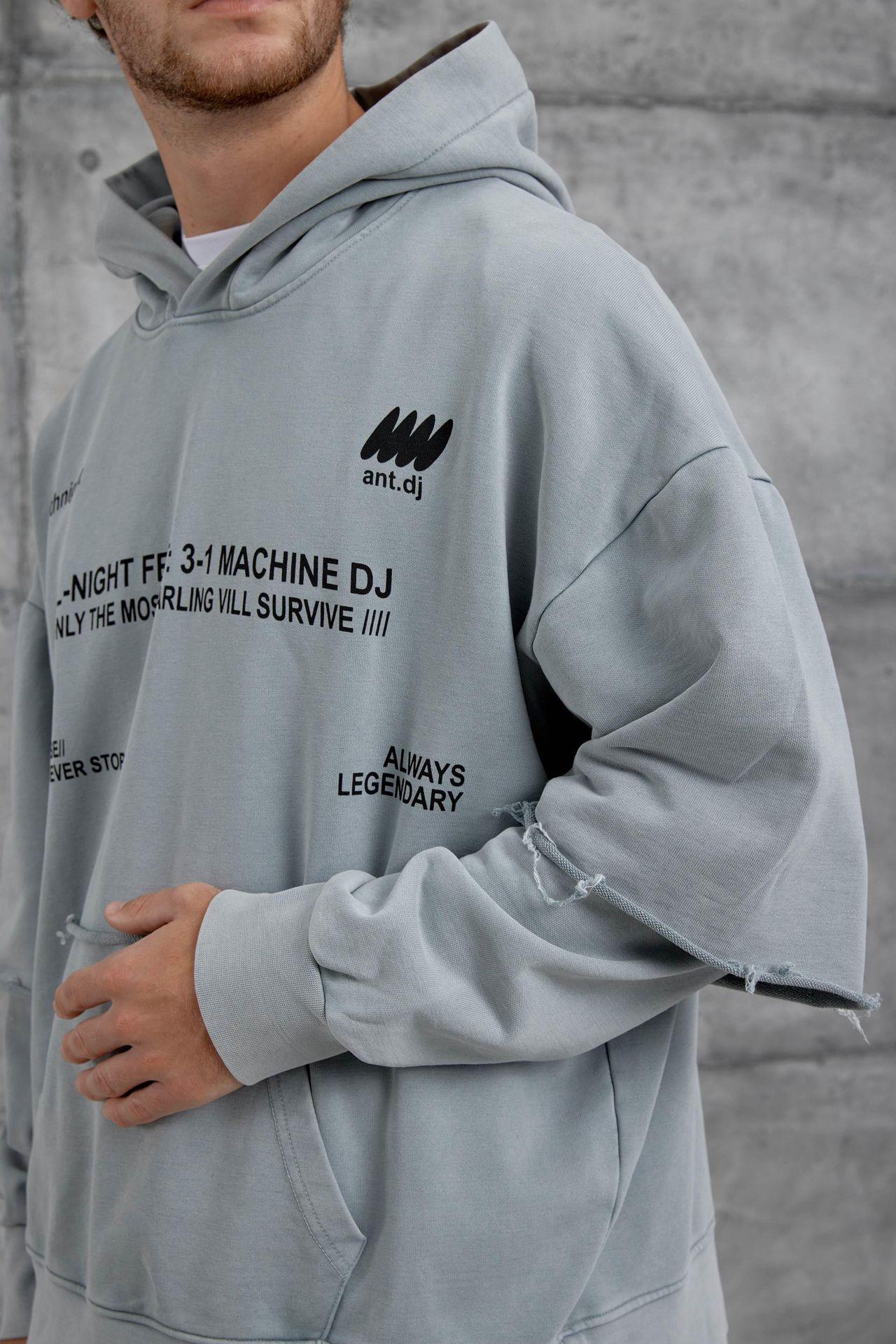 NOMARC Geniş Kesim Baskılı Kapüşonlu Sweatshirt 3