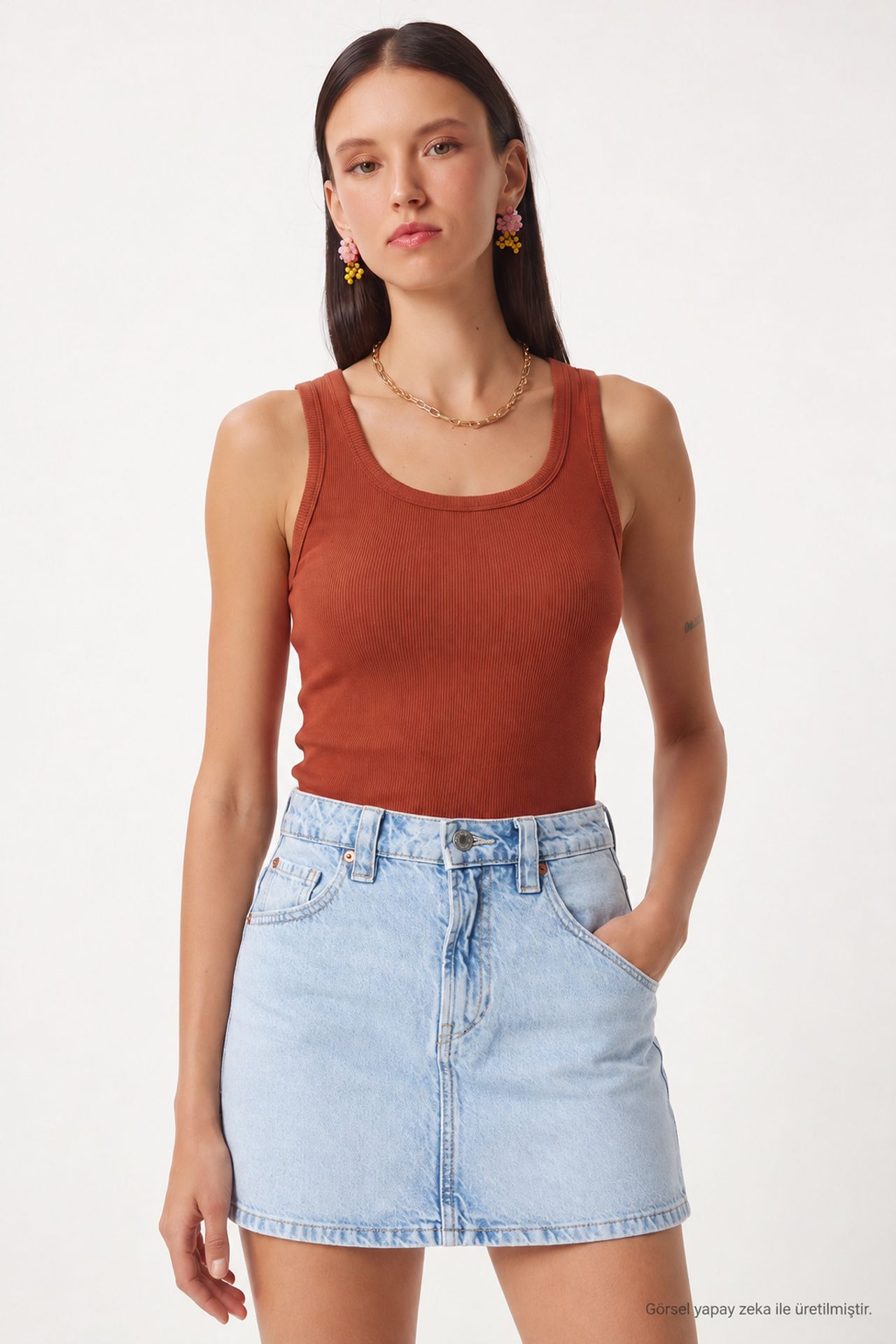 ISTANBUL Fitted U Collar Knitted 2- Pack Tank Top 2