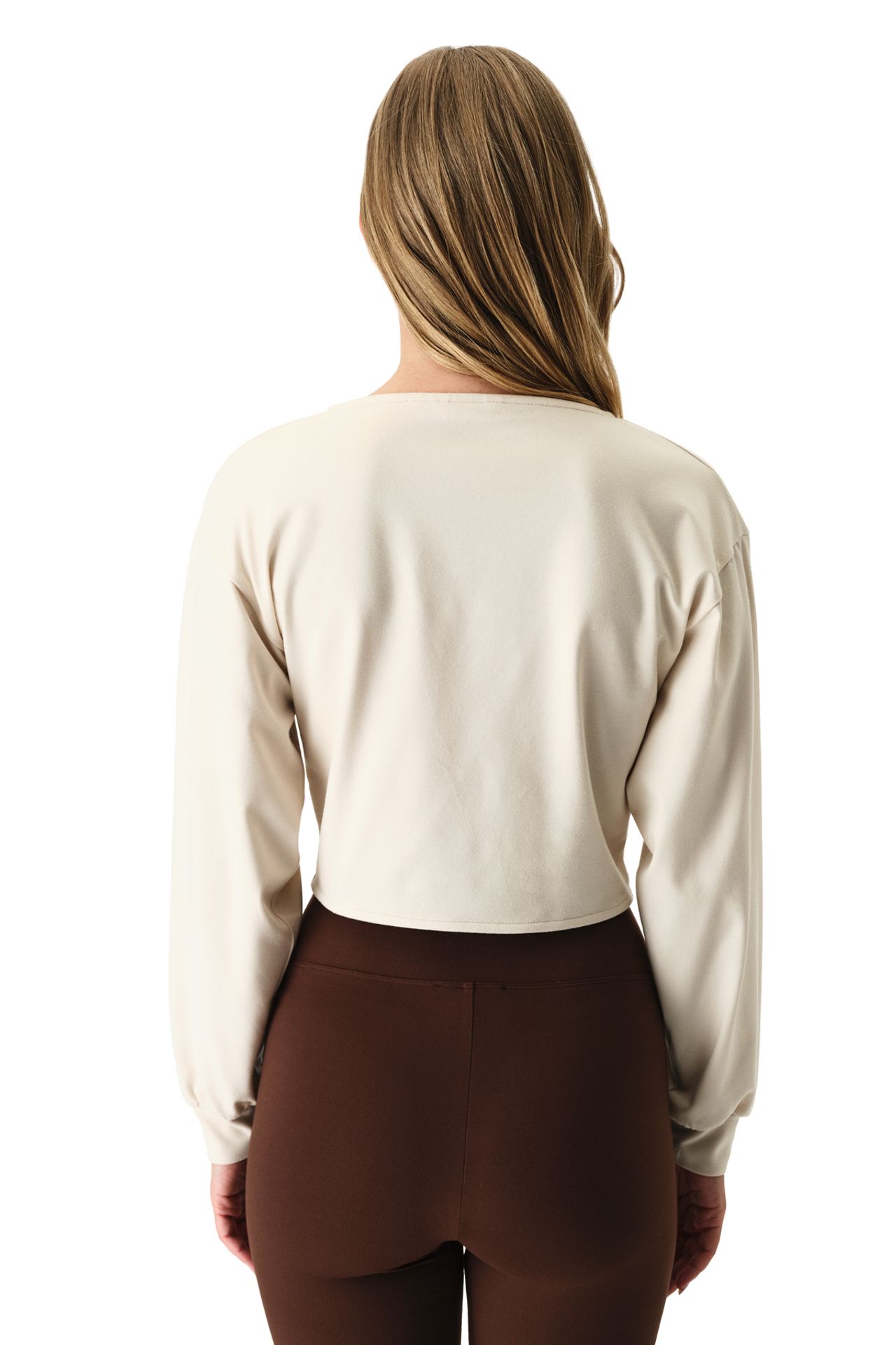 PENTI Oversized V-neck Midi Sweatshirt With Tie Detail 4