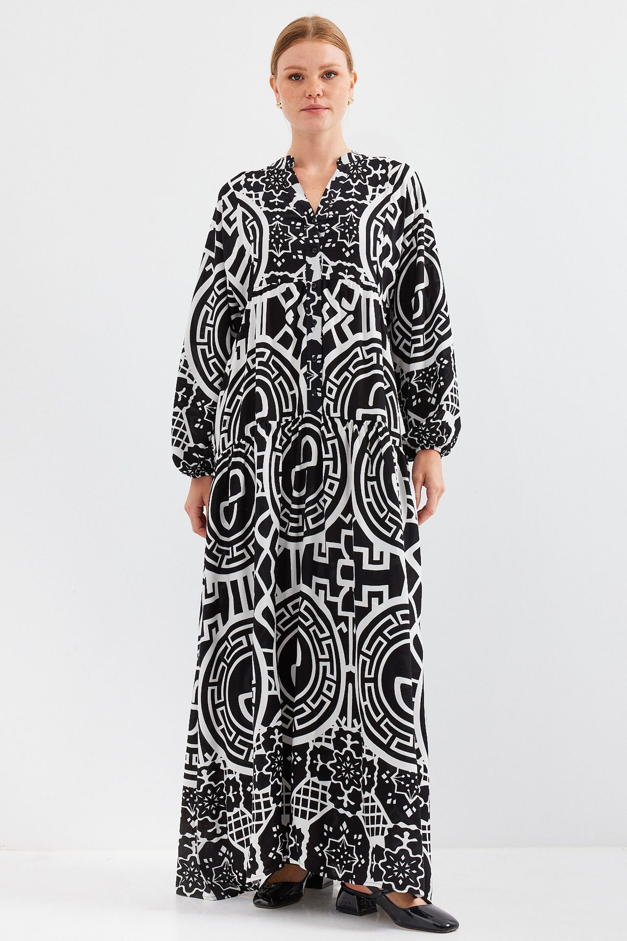 BDART Printed V-Neck Maxi Dress 5