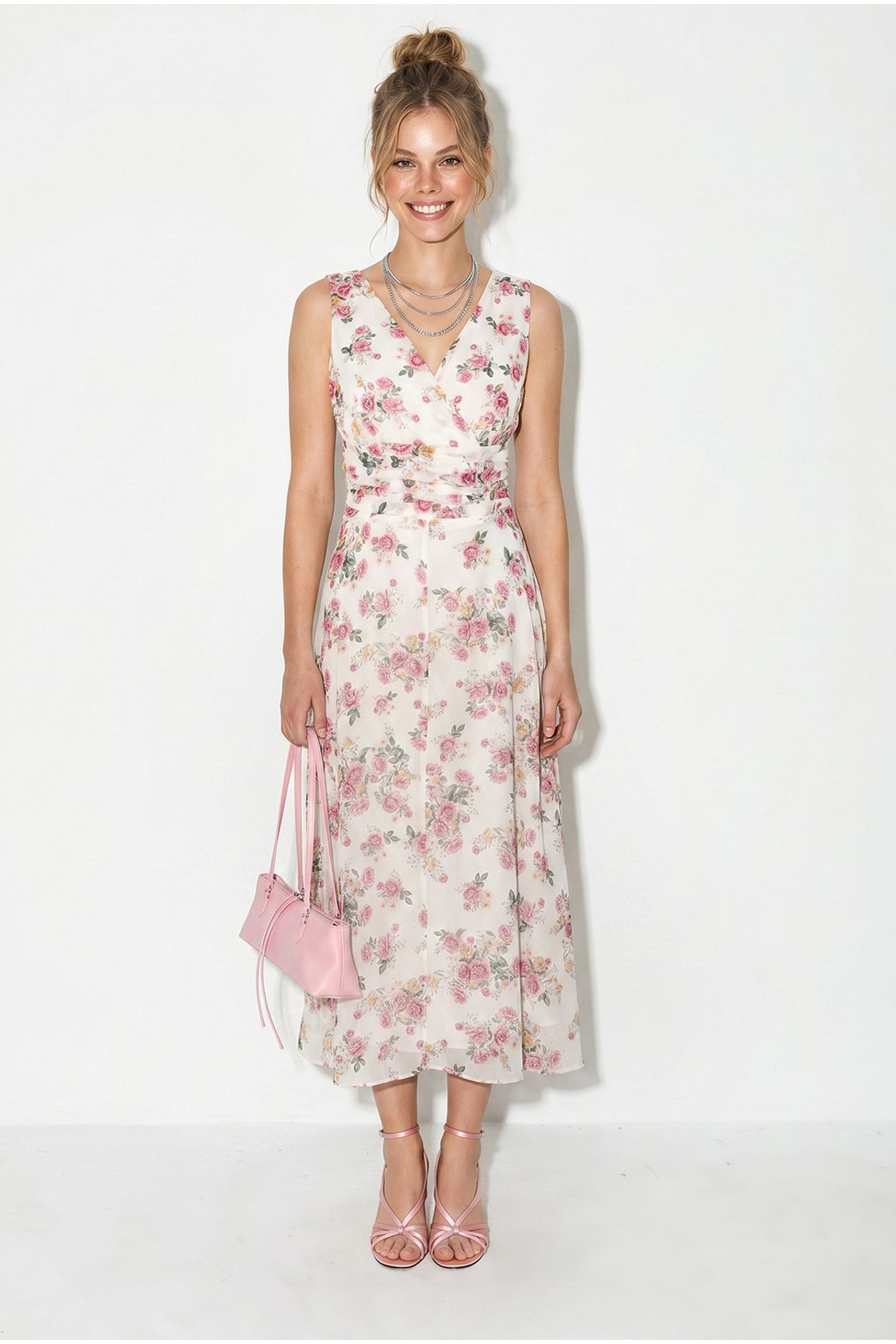 LUCCI Floral A-line Midi Dress 2