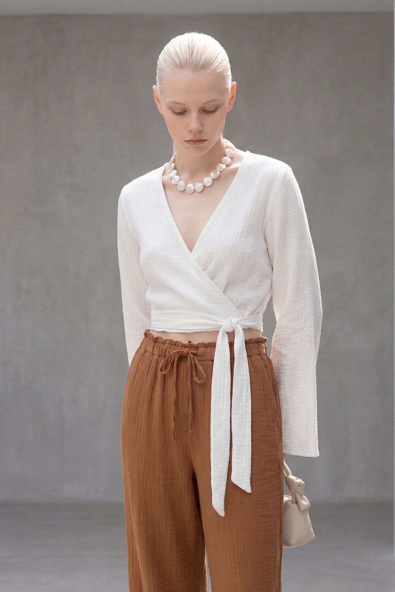 MY FASHION Elastic Waist Straight Leg Pants 5