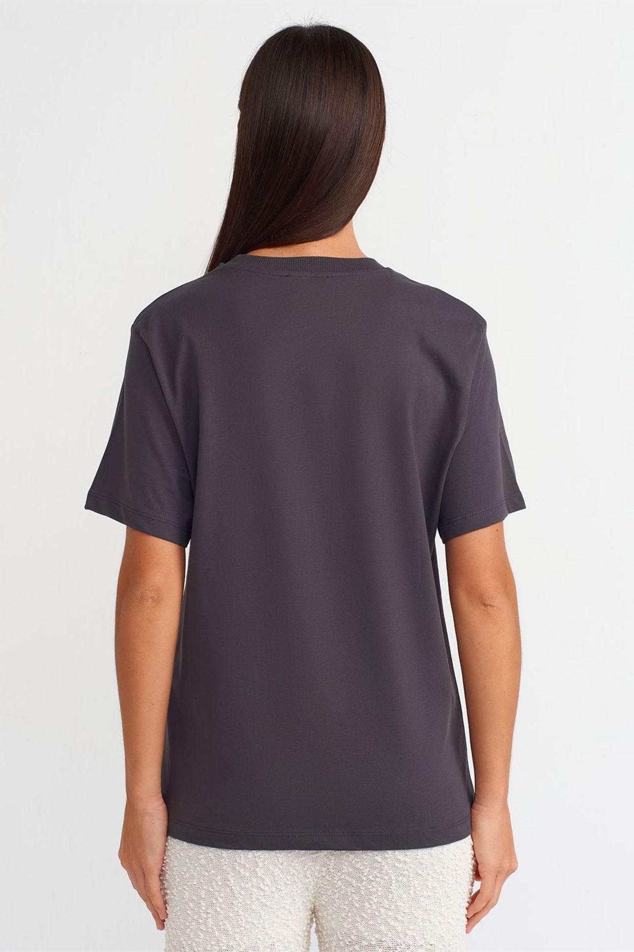 DILVIN Women's Cotton Printed Crew Neck T-Shirt 2