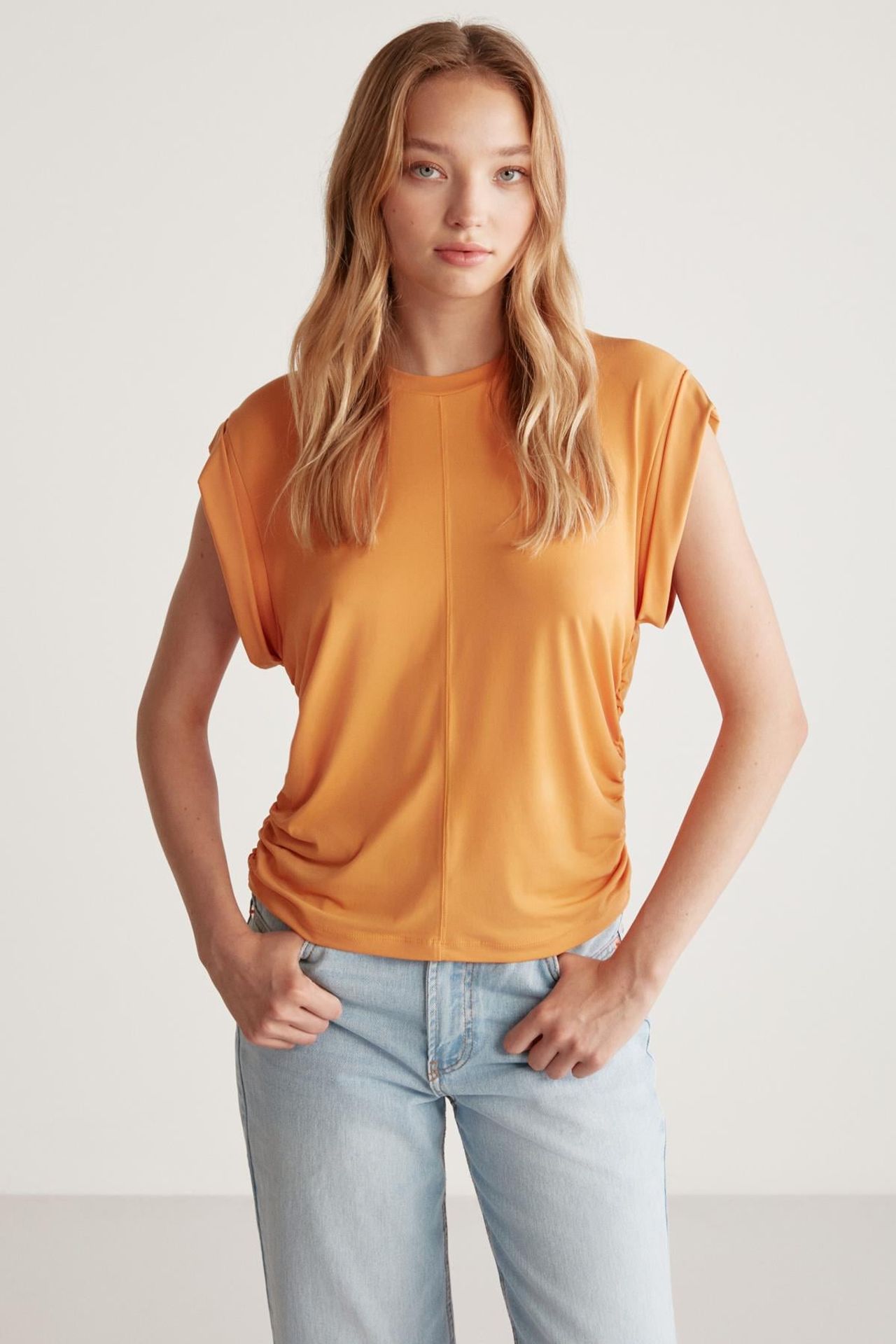 GRIMELANGE Oversized Sleeveless Crew Neck Blouse 1