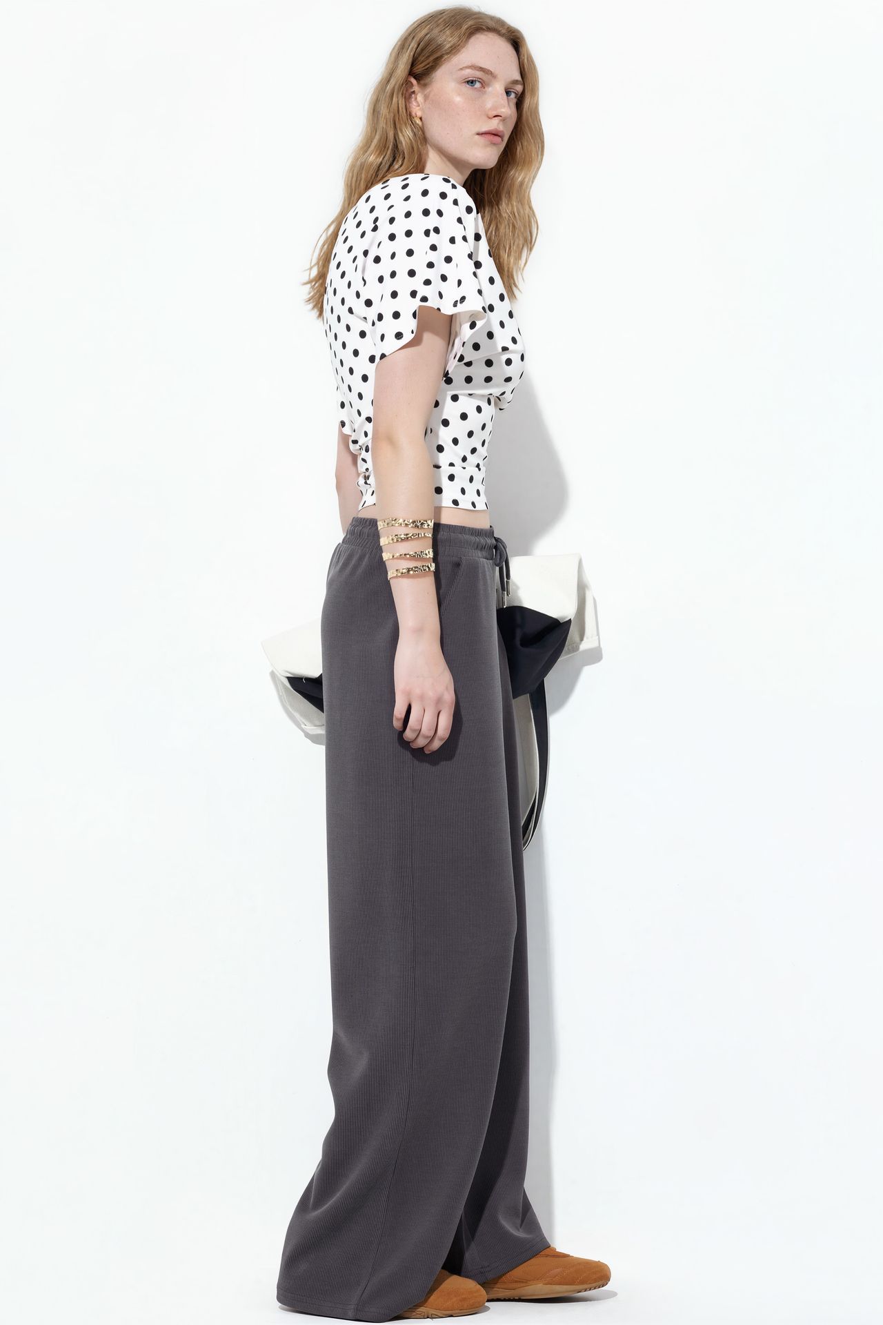 BUSEM Ribbed Drawstring Waist Pants 2