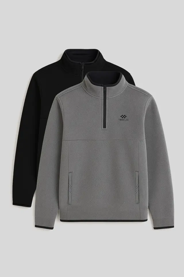 TOMMY Men's Half-Zip Plush Sweatshirt