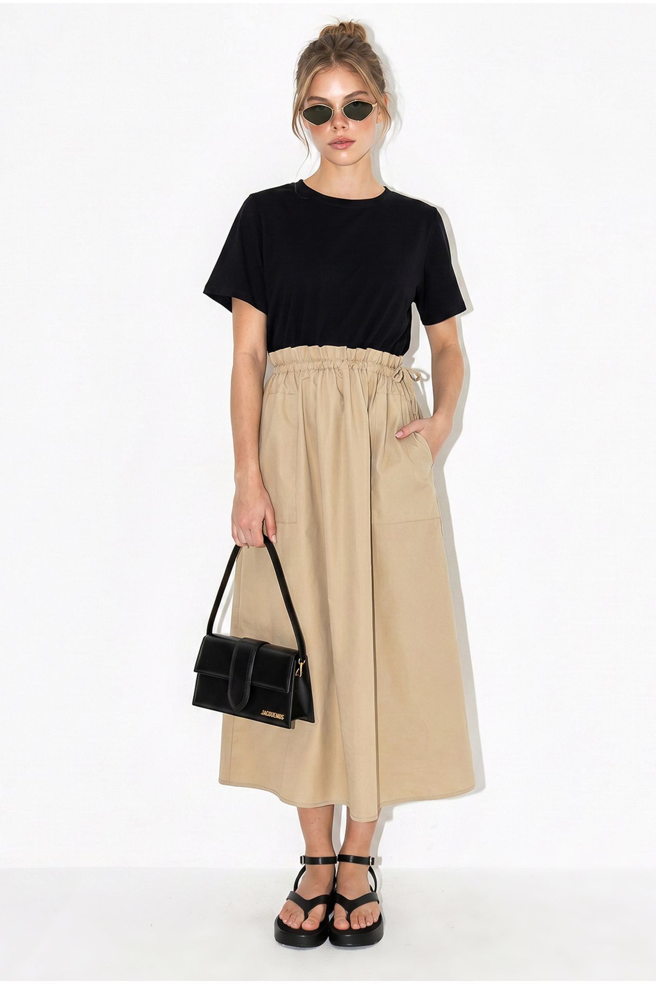 LUCCI Cotton Blend Midi Dress 6