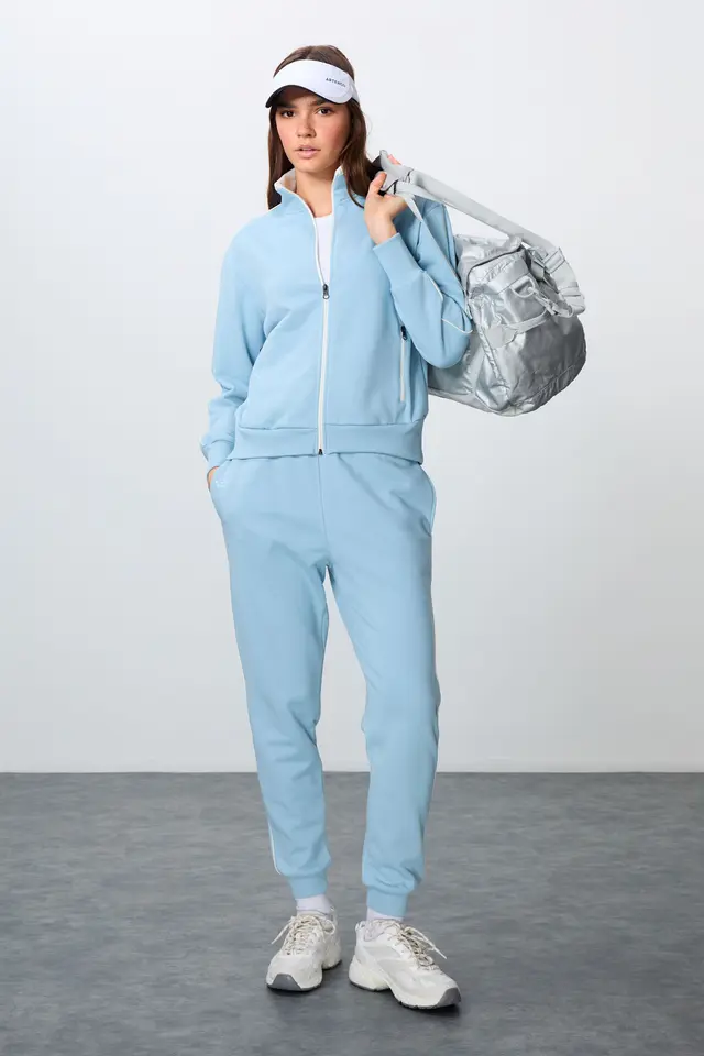 TOMMY Oversized Zip-collar Sweatshirt And Pants Set