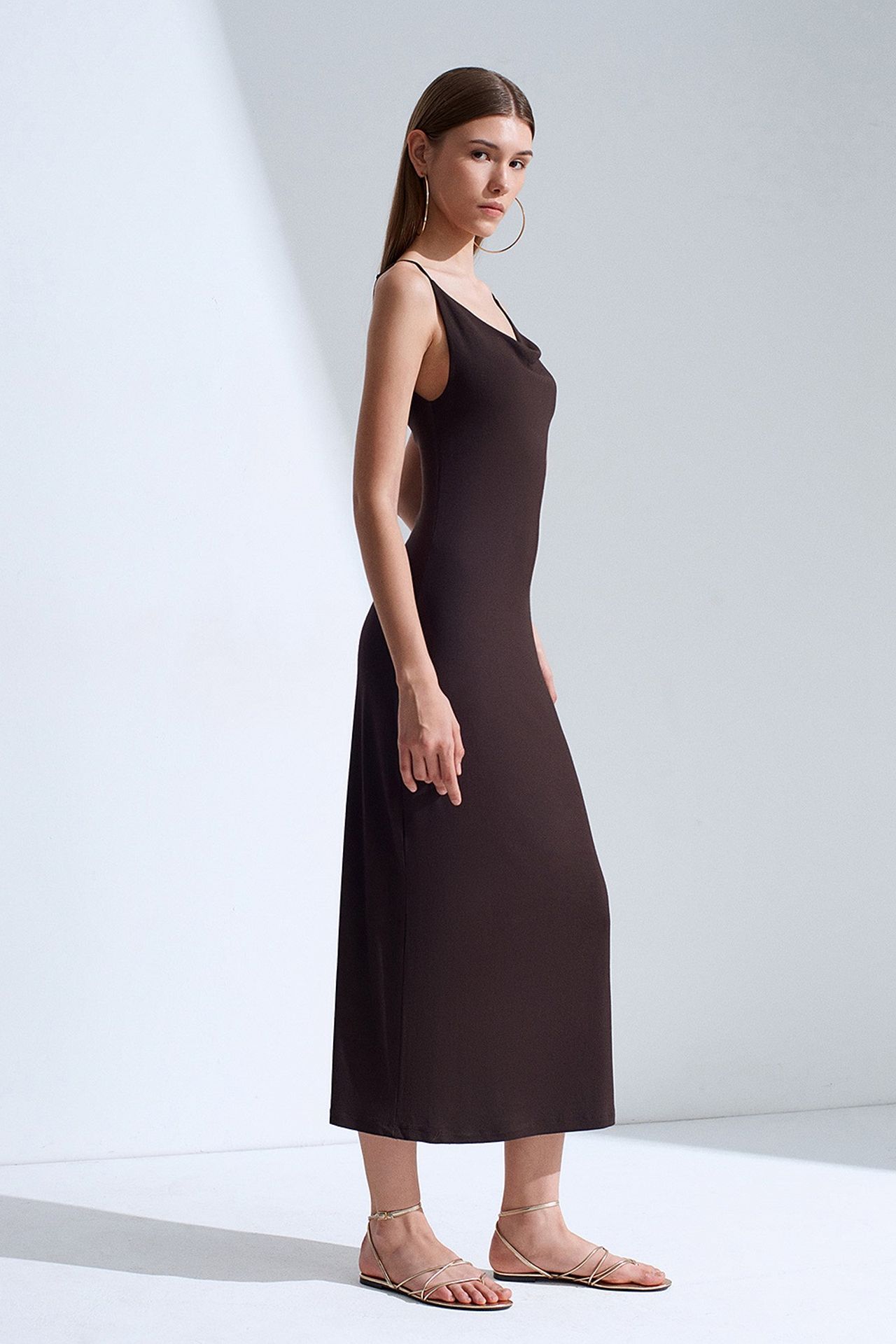DILVIN Sleeveless Midi Slip Dress 3
