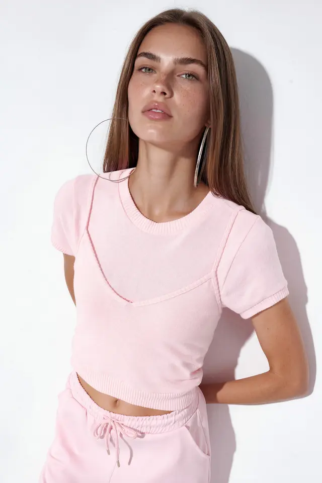 BUSEM Women's Ribbed Crop Top