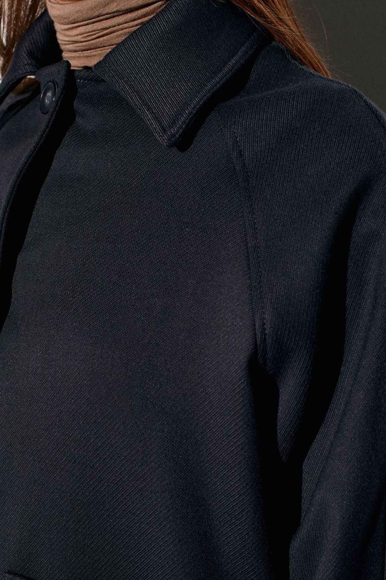 DILVIN Oversized Plush Woven Button Jacket