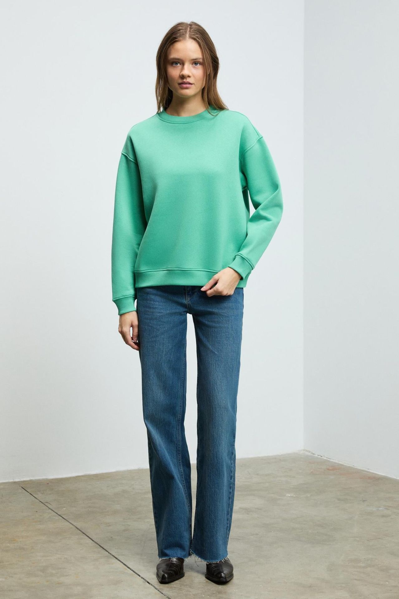 GRIMELANGE Bol Kesimli Bisiklet Yaka Sweatshirt 4