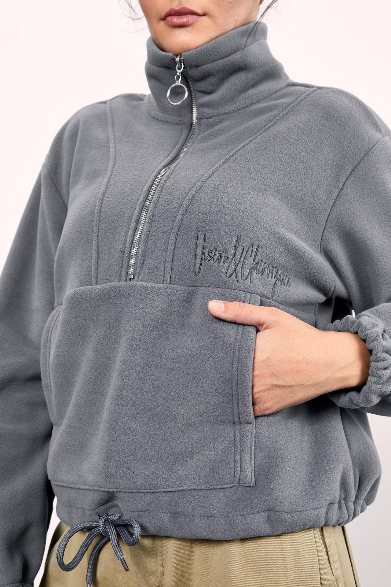 TOMMY Oversized Half-zip Plush Sweatshirt 6