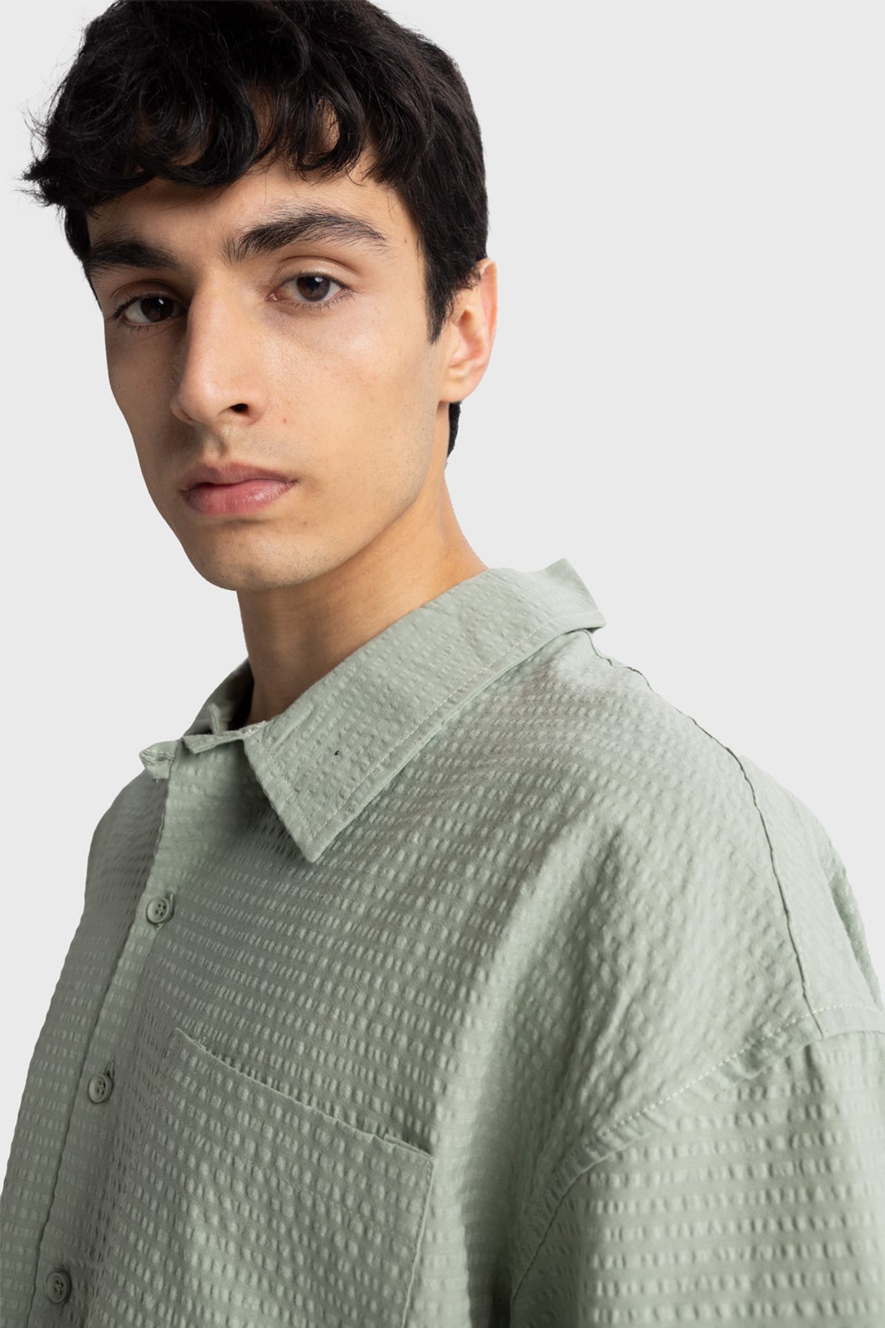 GIESTO Textured Short Sleeve Shirt 3