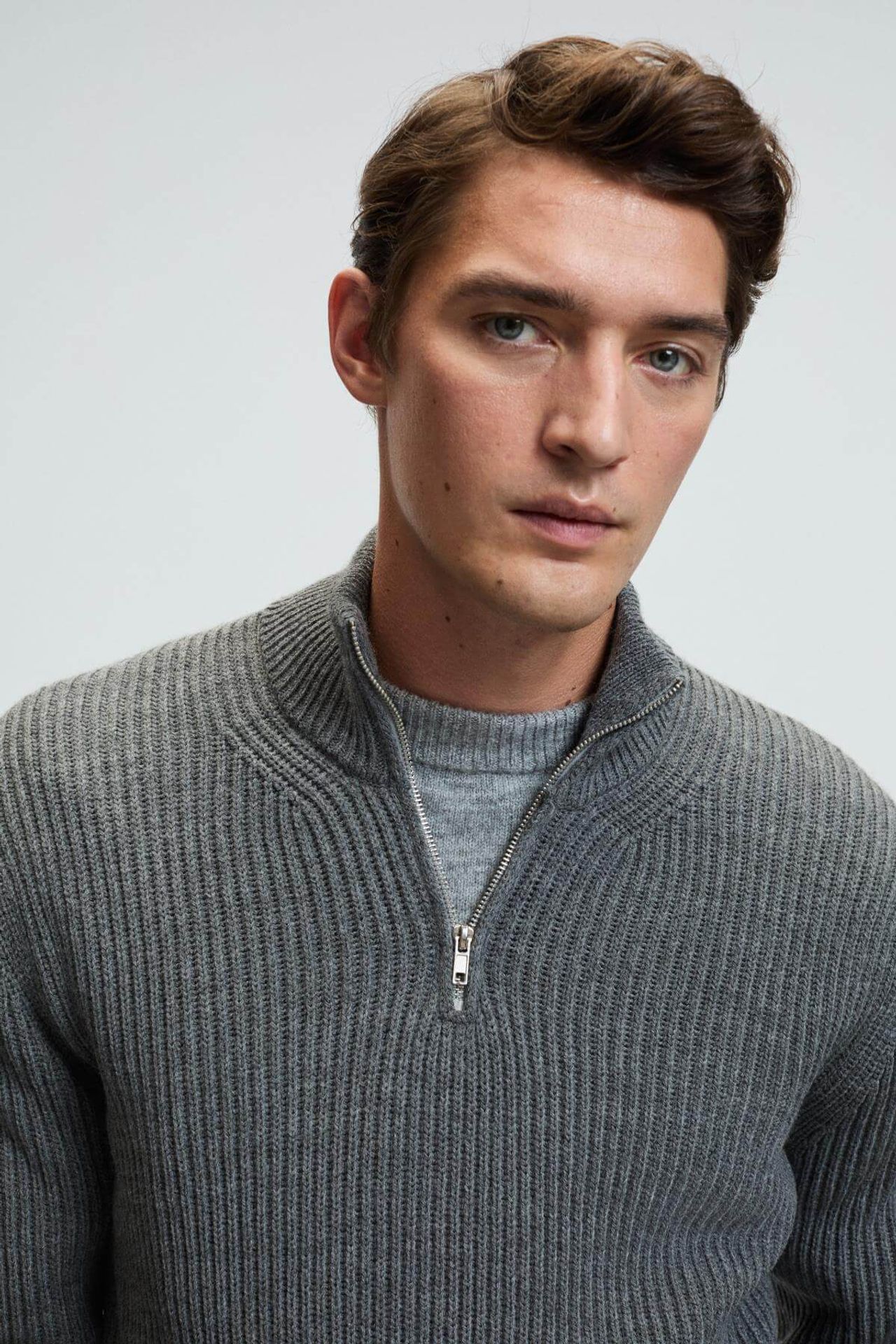 GRIMELANGE Zipper Collar Knit Jumper 6