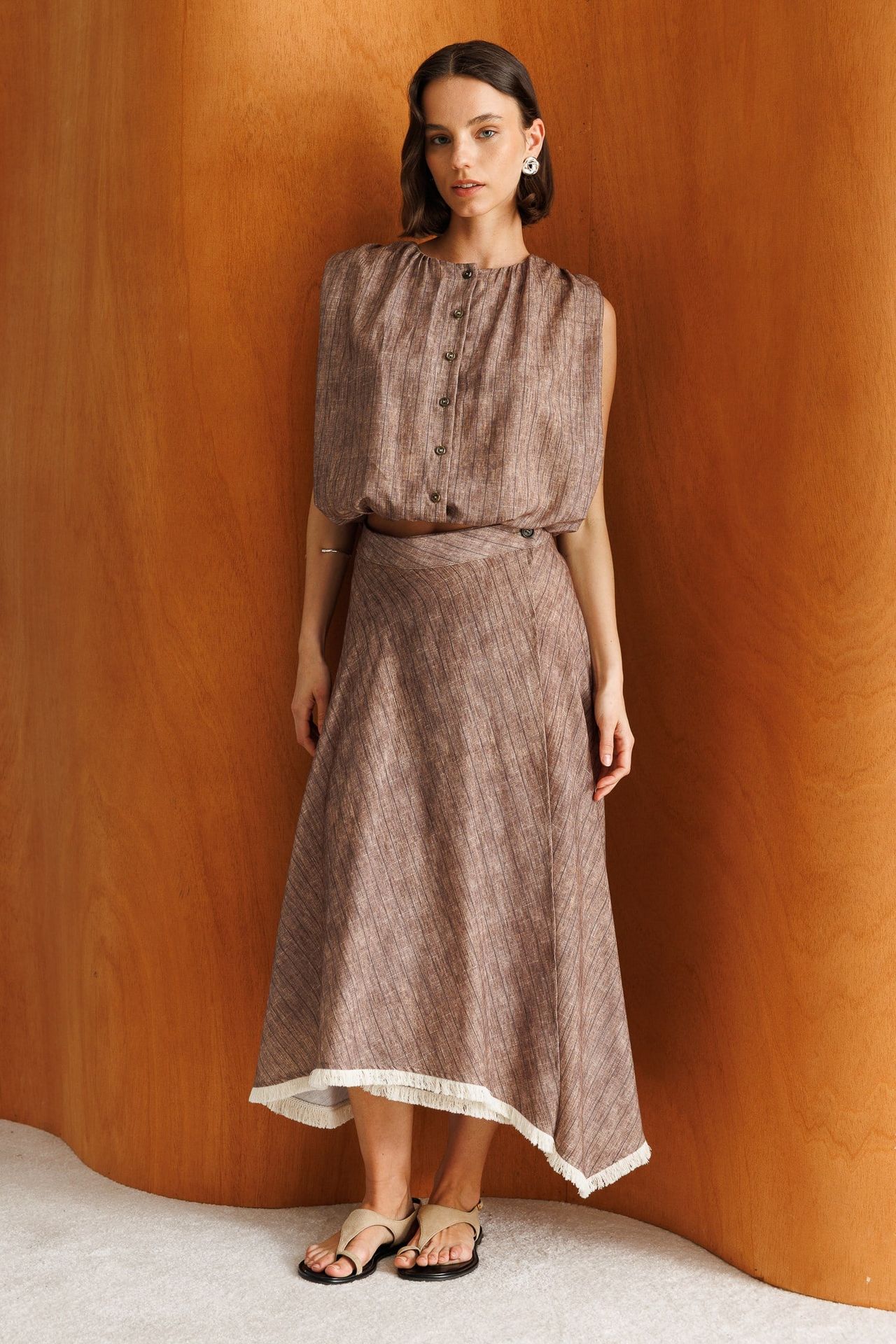 MIXRAY Linen Cotton Two-Piece Coord 1