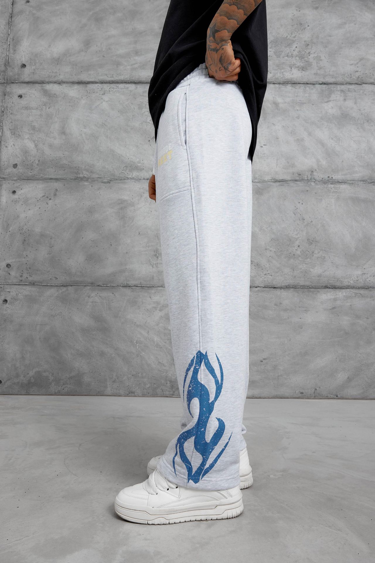 NOMARC Desenli Geniş Paça Büzgü İpli Jogger 2
