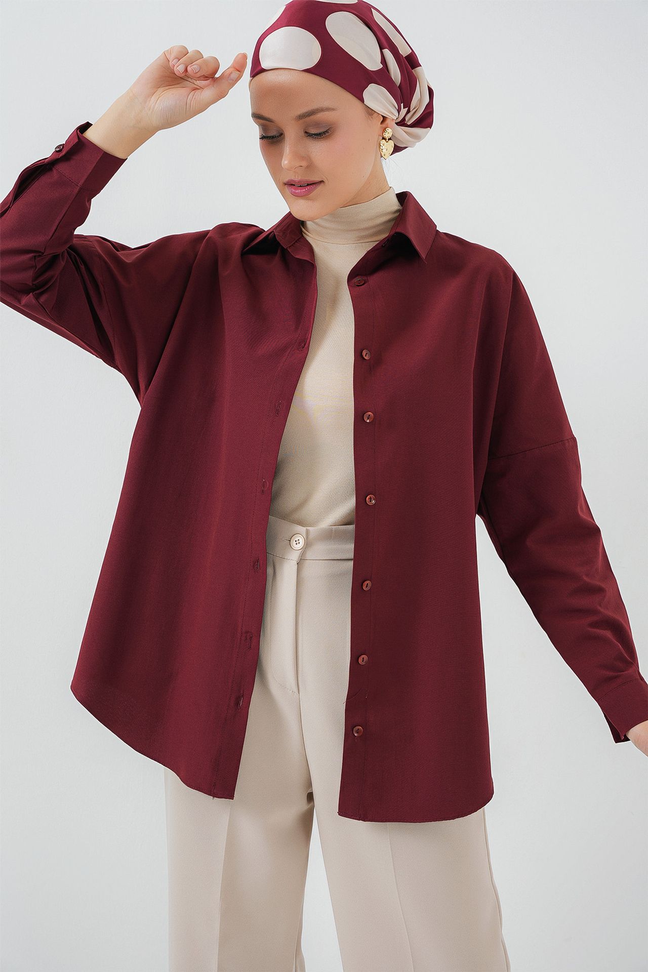 BDART Relaxed Fit Poplin Shirt with Button Closure 3