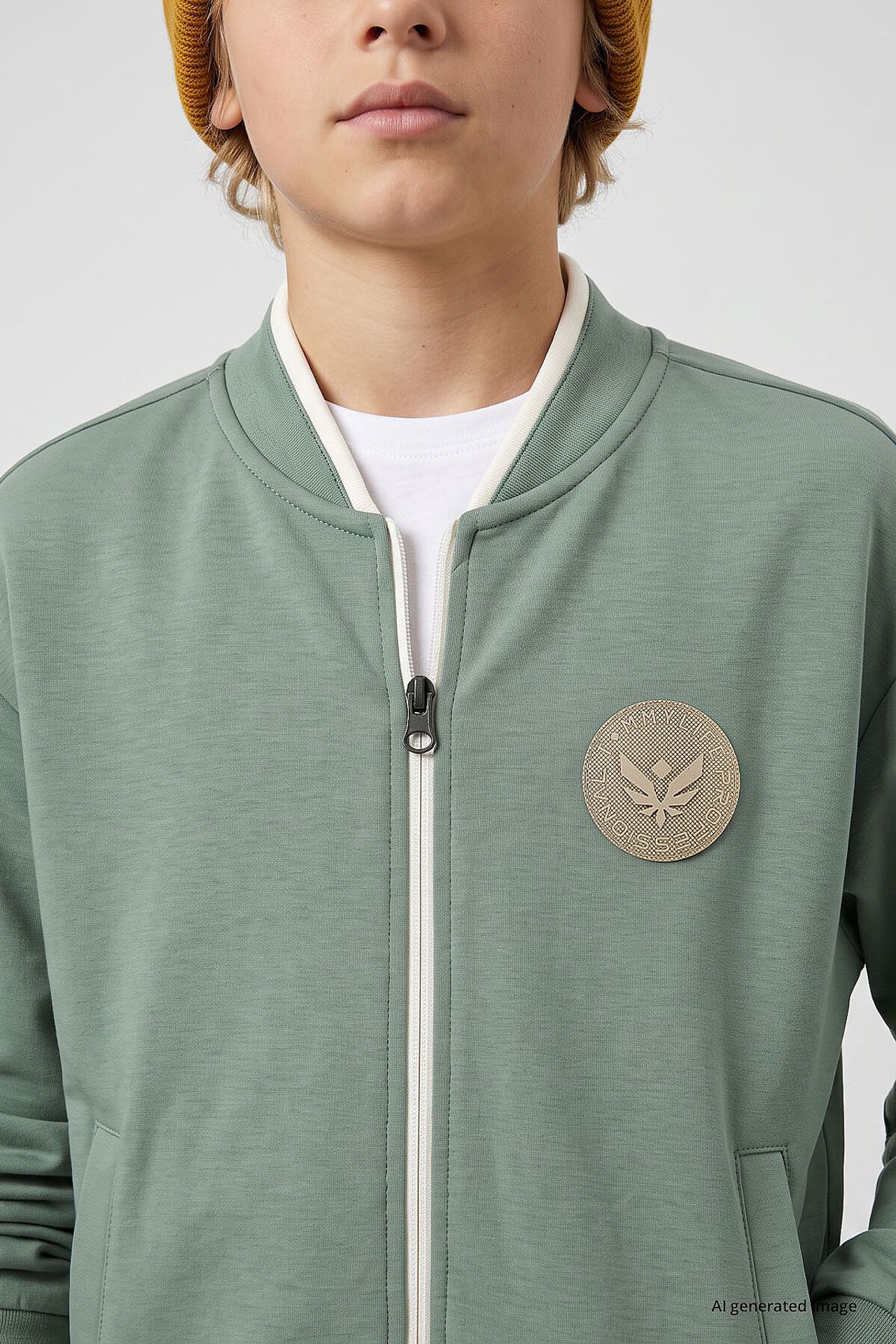 TOMMY Youth Zip Crew Neck Sweatshirt 2