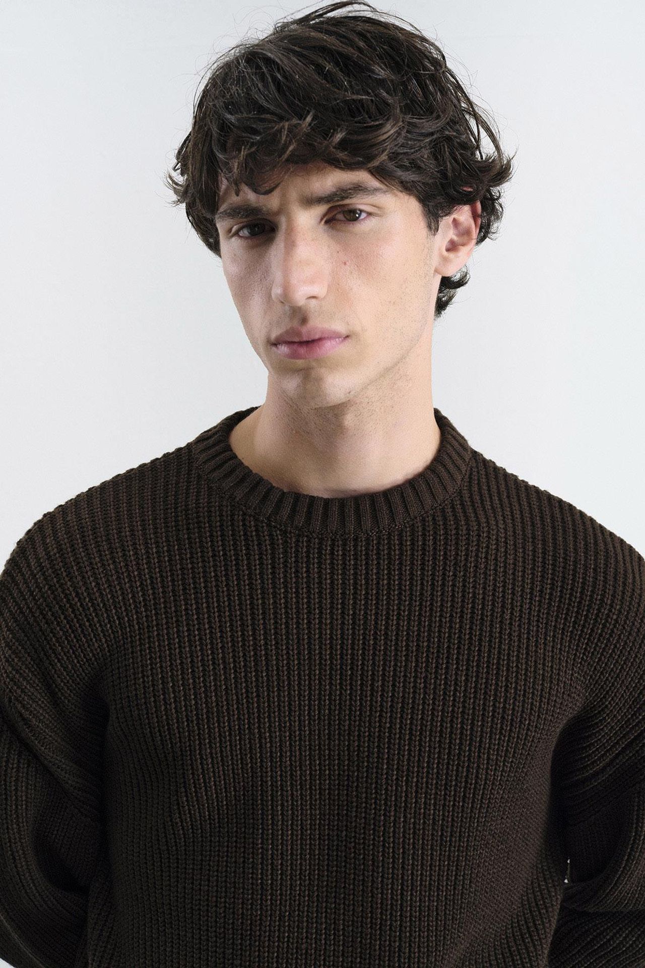 GIESTO Comfort Fit Ribbed Crew Neck Sweater 5