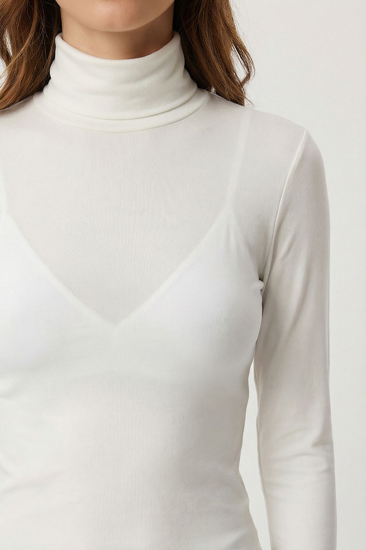 ISTANBUL Slim Fit Turtleneck Blouse 3