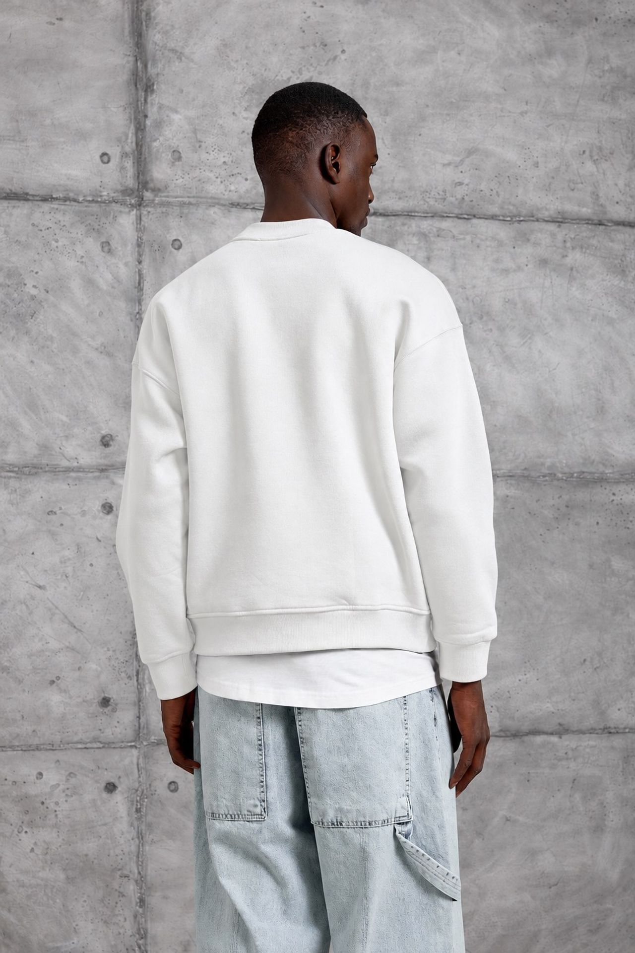 NOMARC Baskılı Geniş Kesim Bisiklet Yaka Sweatshirt 5