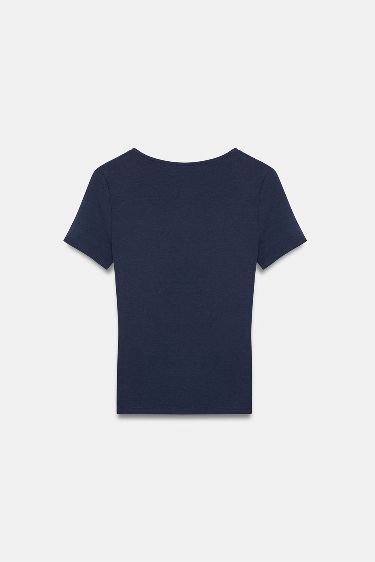 DILVIN Fitted V-Neck Short-Sleeve T-Shirt 6