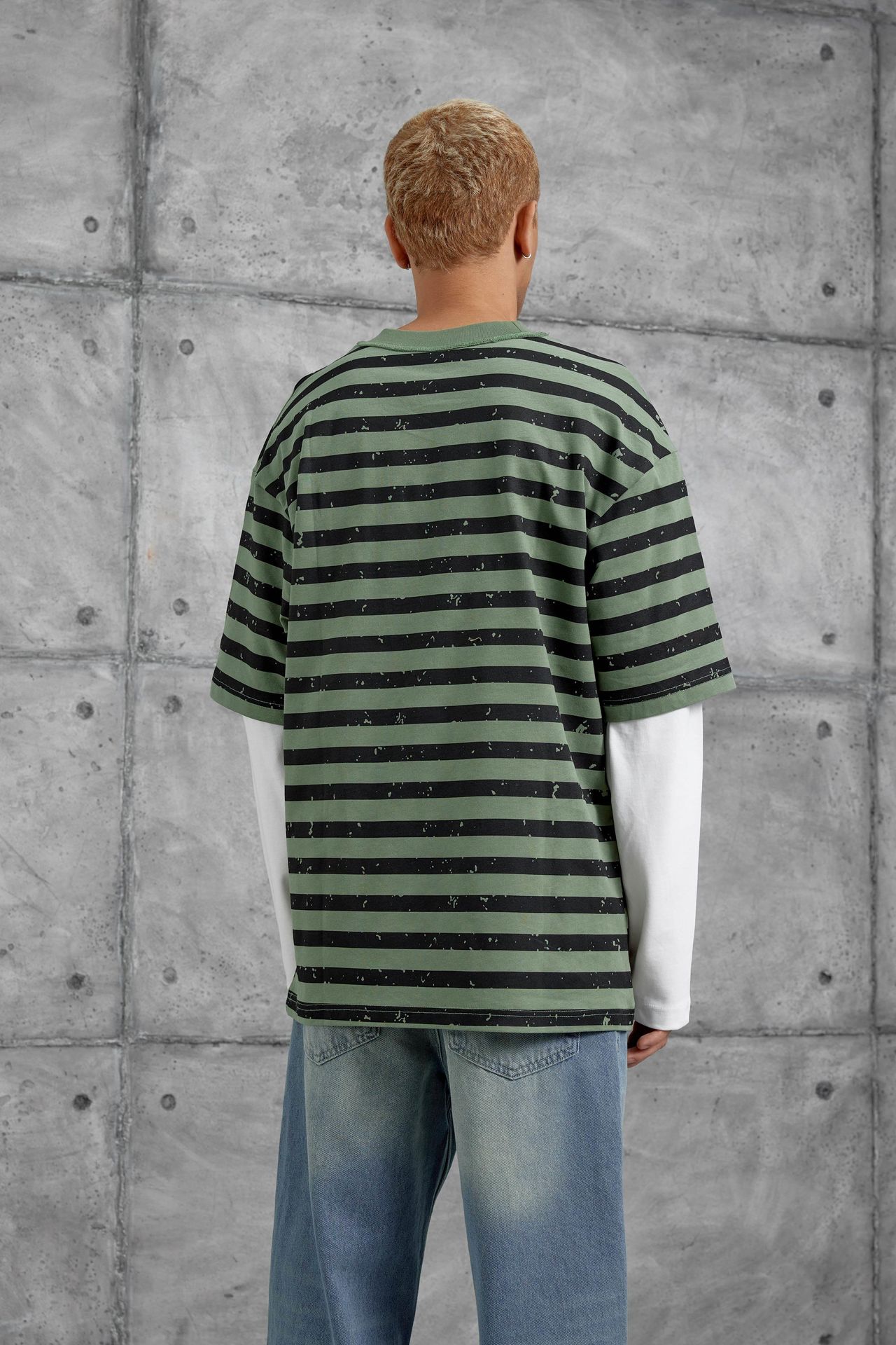 NOMARC Bol Çizgili Bisiklet Yaka Sweatshirt 3