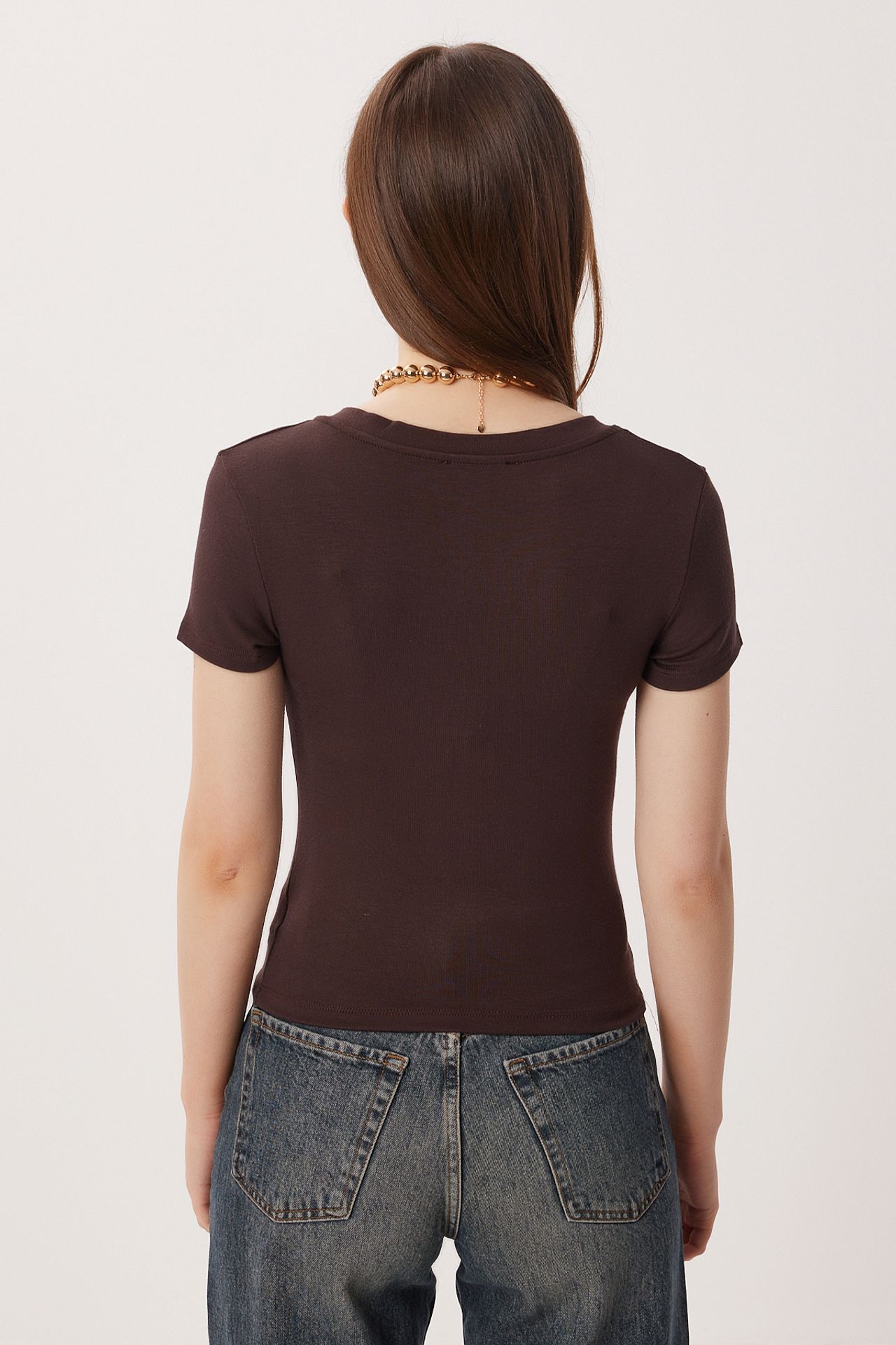 ISTANBUL Basic V-Neck Slim Fit T-Shirt 5