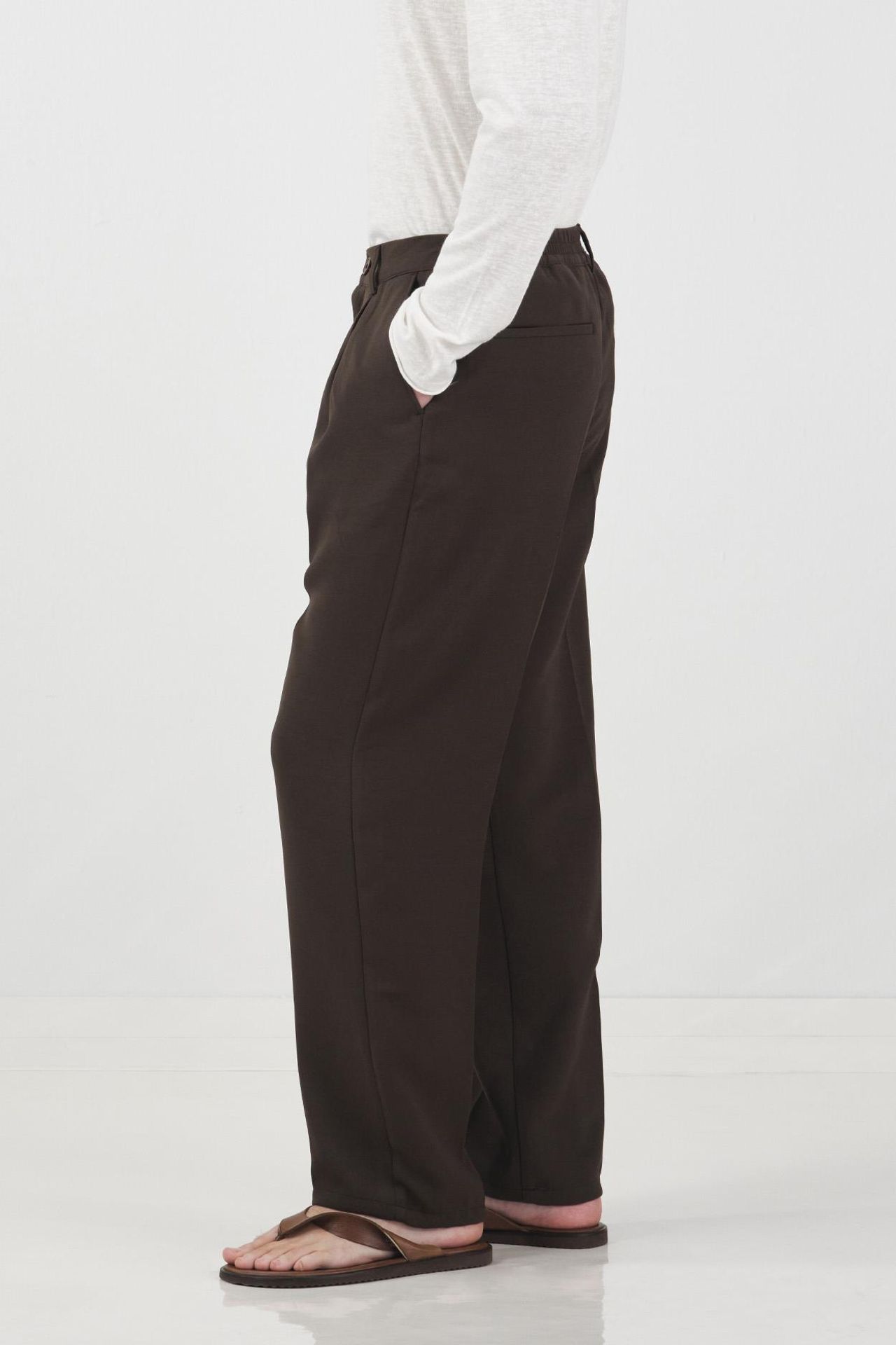 GIESTO Mid Waist Pleated Tailored Trousers 5