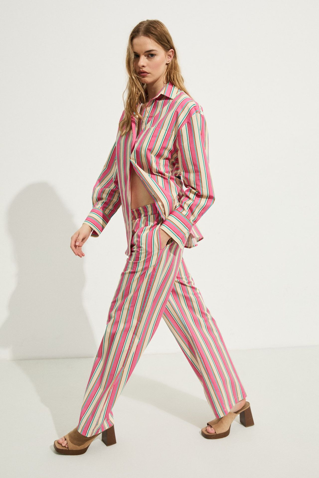 GRIMELANGE Oversized Striped Button Shirt 4