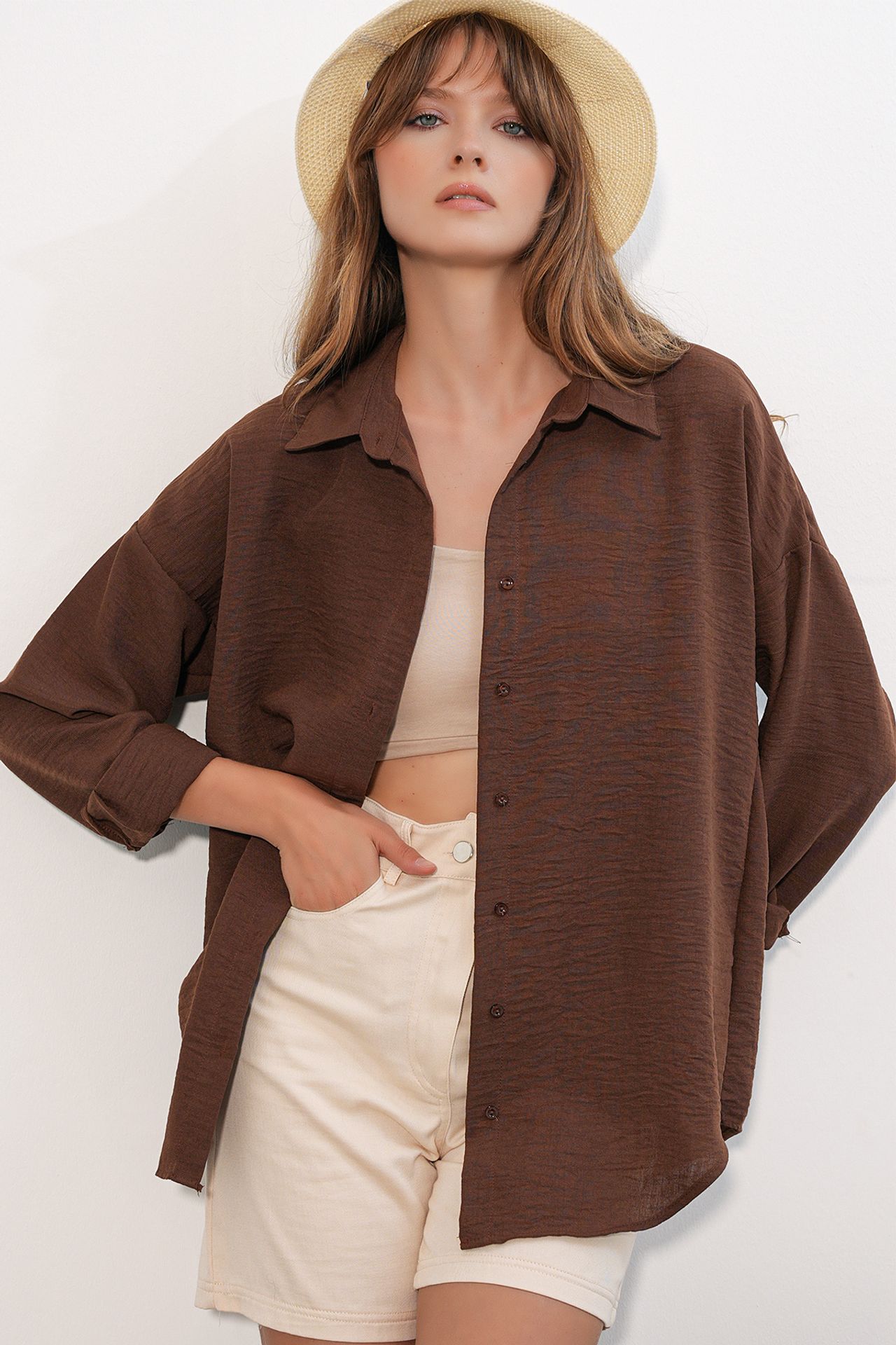 BDART Embroidered Long Sleeve Shirt with Button Closure 1