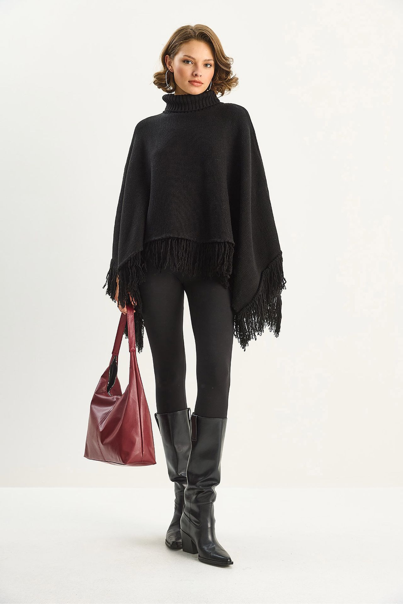 LUCCI Turtleneck Poncho 2