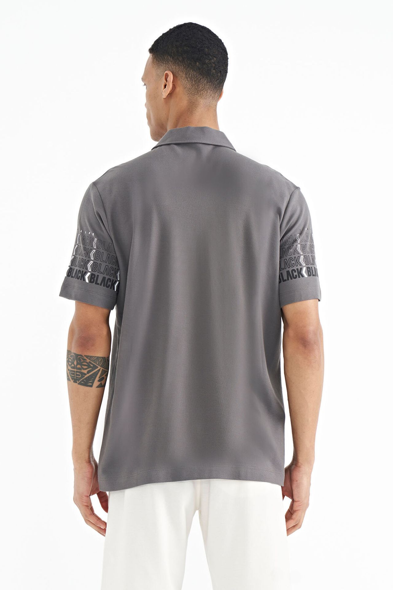 TOMMY Printed Polo Collar T-Shirt 6