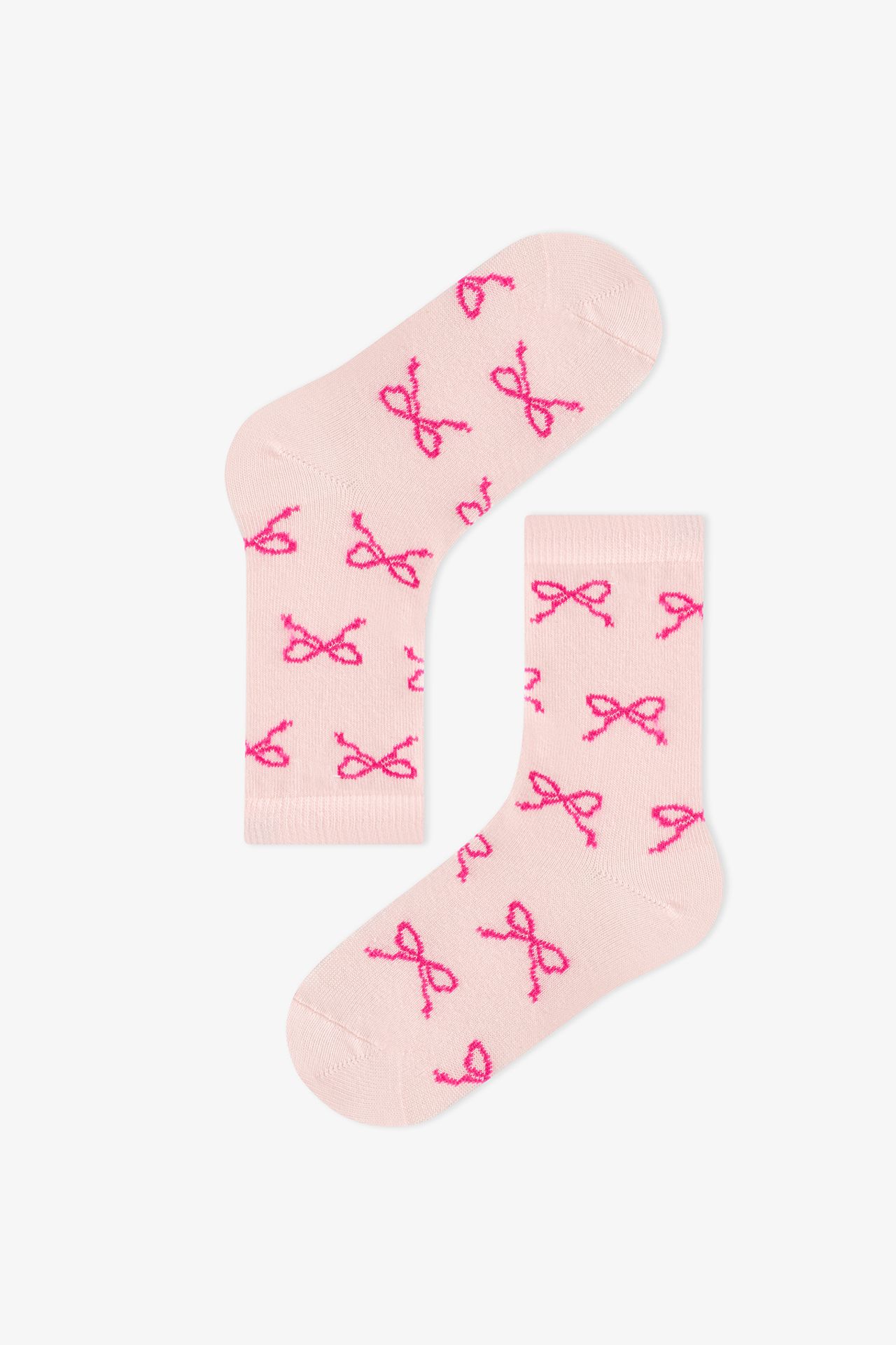 PENTI Girls' Snailmail Cuties Bow Patterned Pair Crew Socks 2