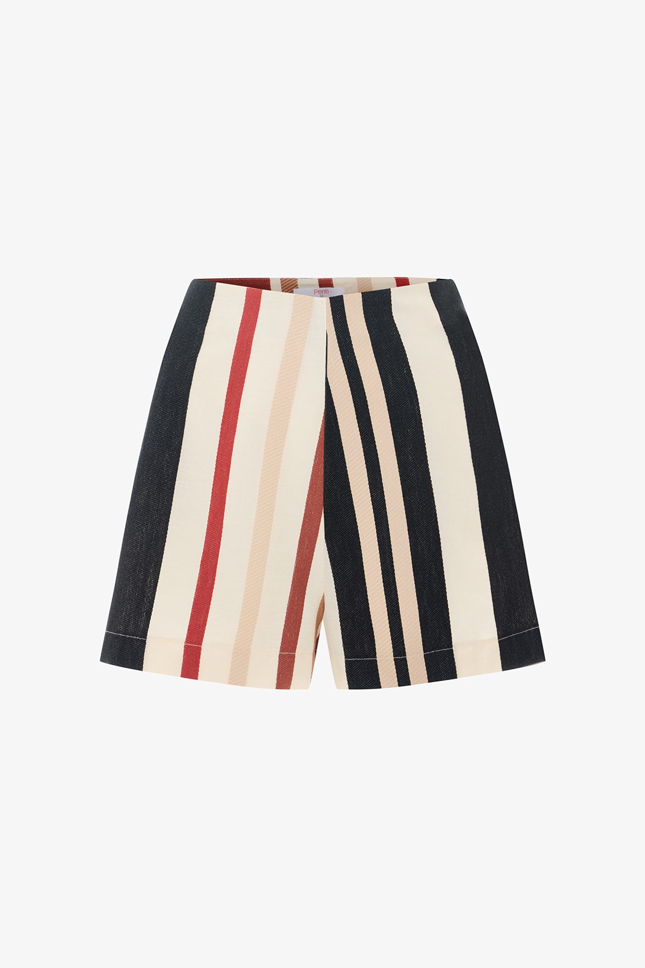 PENTI Shay Striped Ethnic Pattern Mini Shorts 4